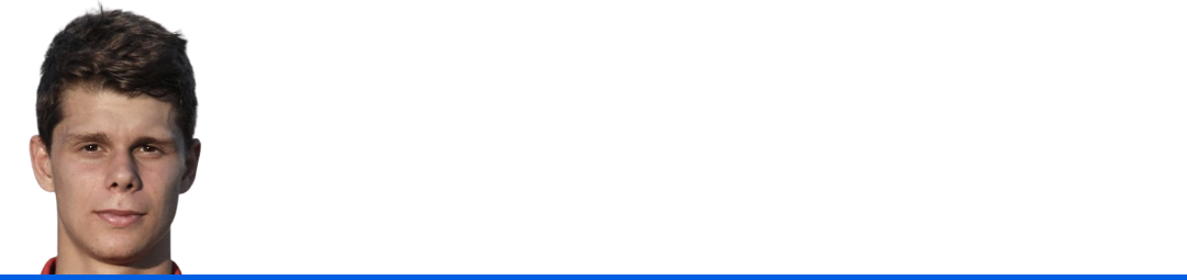 A banner image featuring a cutout profile photo of Olympiacos' Isidoros Koutsidis