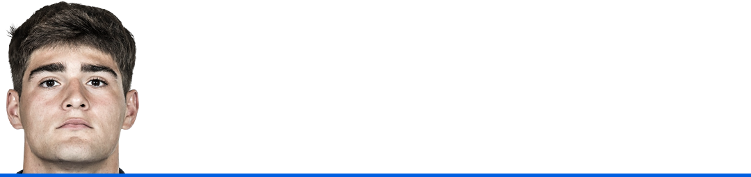 A banner image featuring a cutout profile photo of AC Milan's Mattia Malaspina