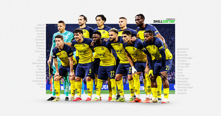 Graphic featuring a team photo of Royale Union Saint-Gilloise