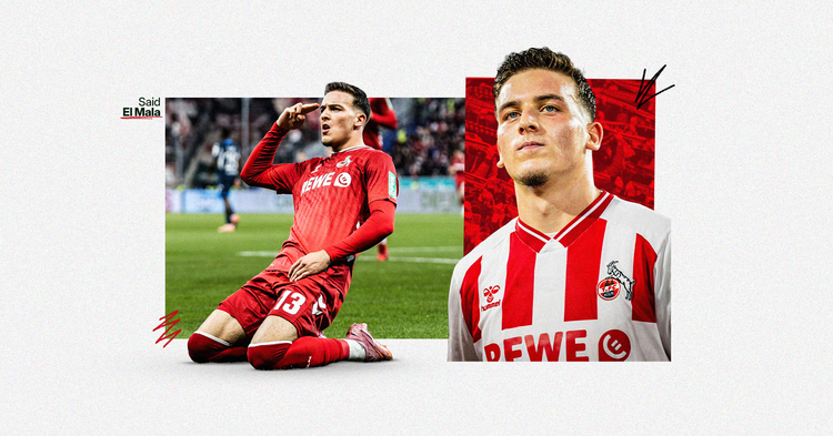 Graphic featuring 1. FC Koln winger Said El Mal