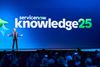 ServiceNow CEO Bill McDermott speaks on stage at Knowledge 2025