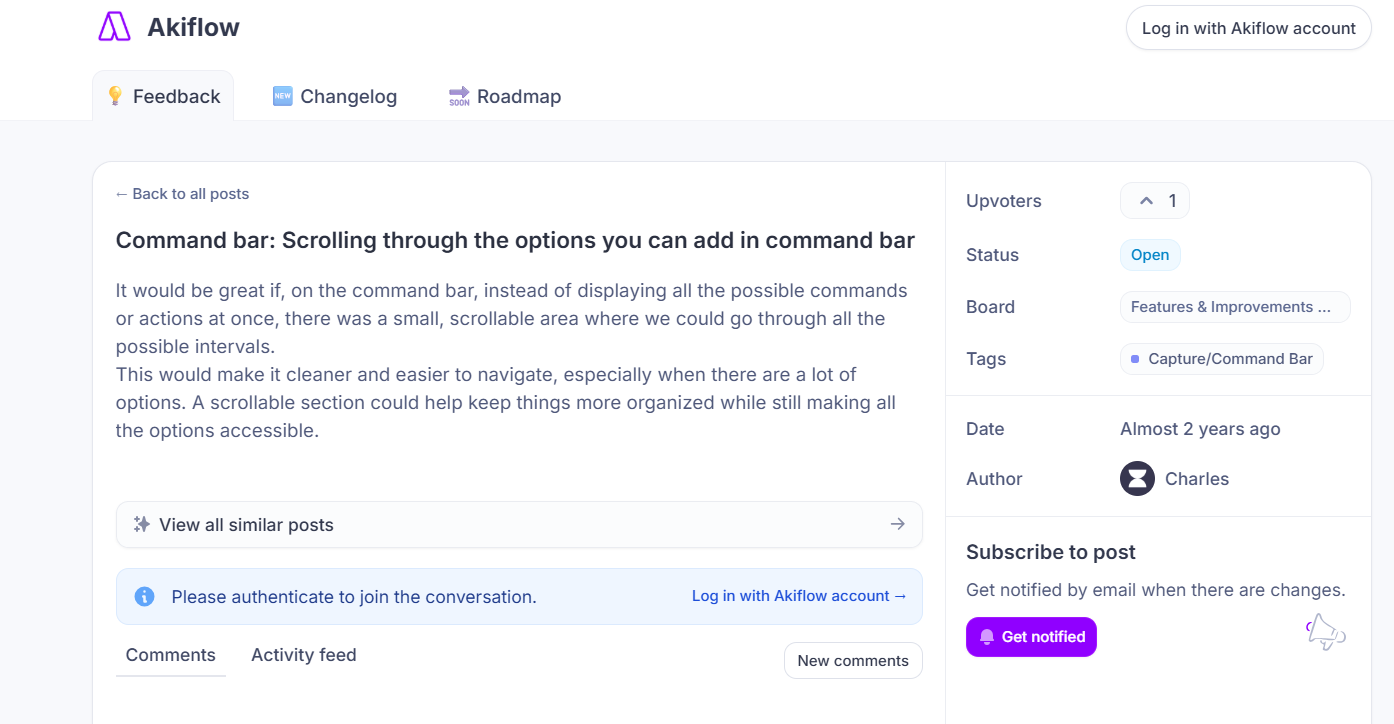 Command bar