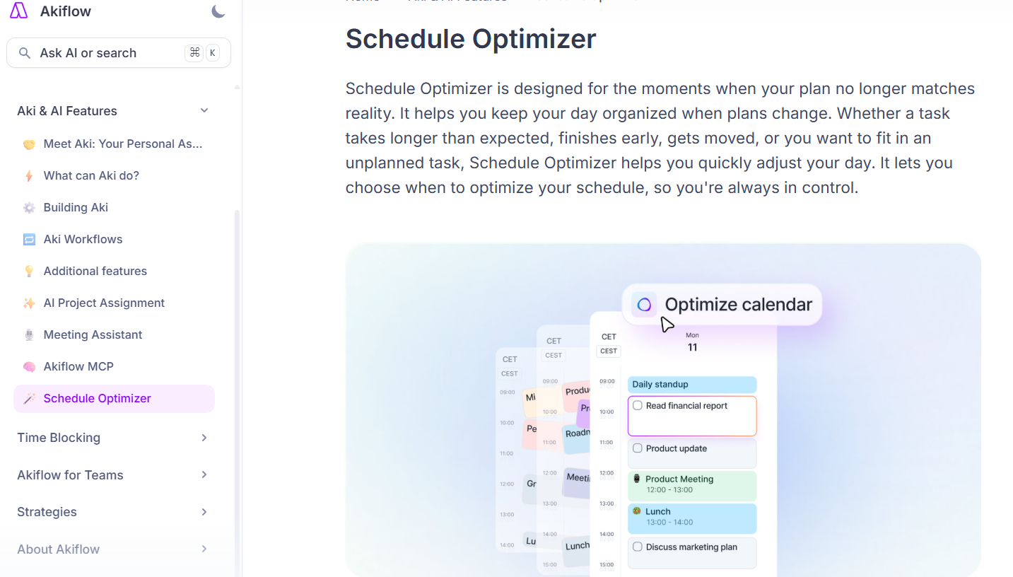 Optimizer Calendar