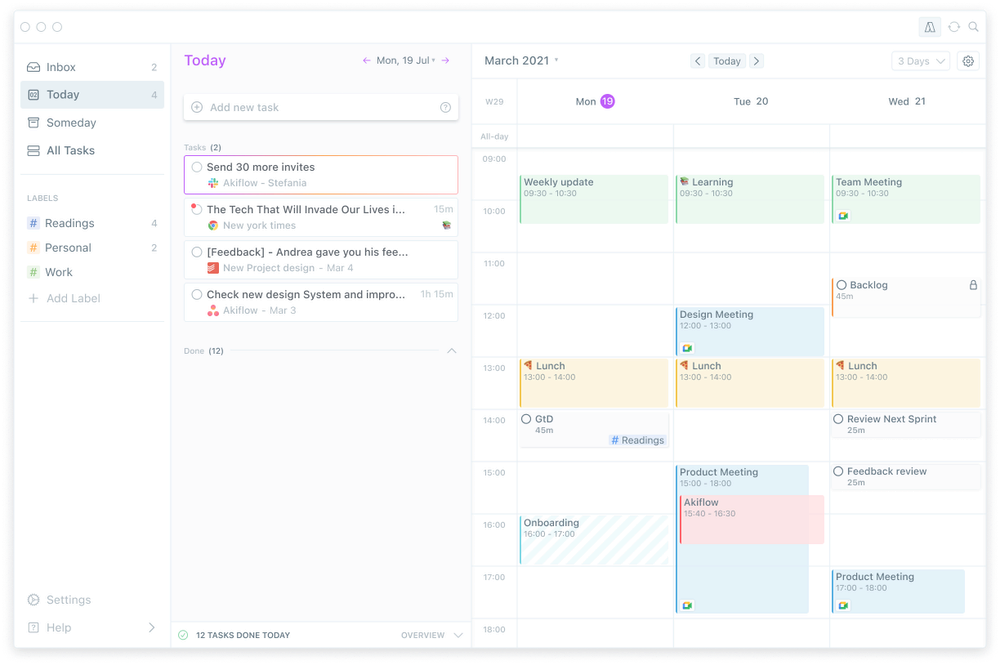Akiflow universal inbox
