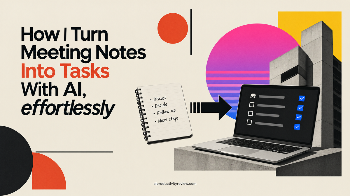 How I Turn Meeting Notes Into Tasks With AI, effortlessly