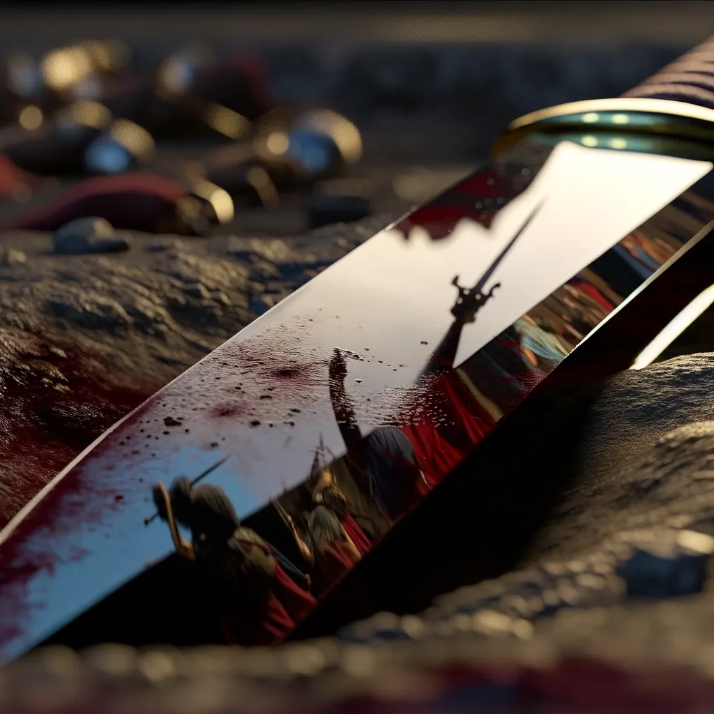 A reflection of the aftermath of Hannibal's defeat on a sword