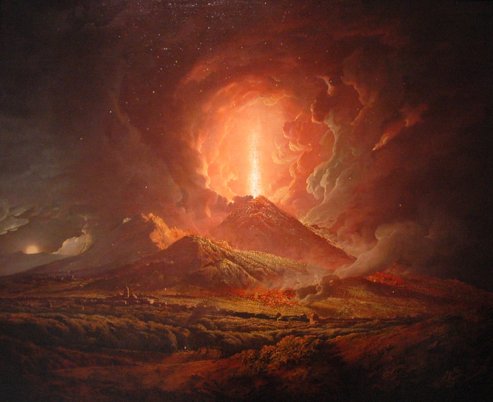 An eruption of Vesuvius seen from Portici, by Joseph Wright (c. 1774–6)