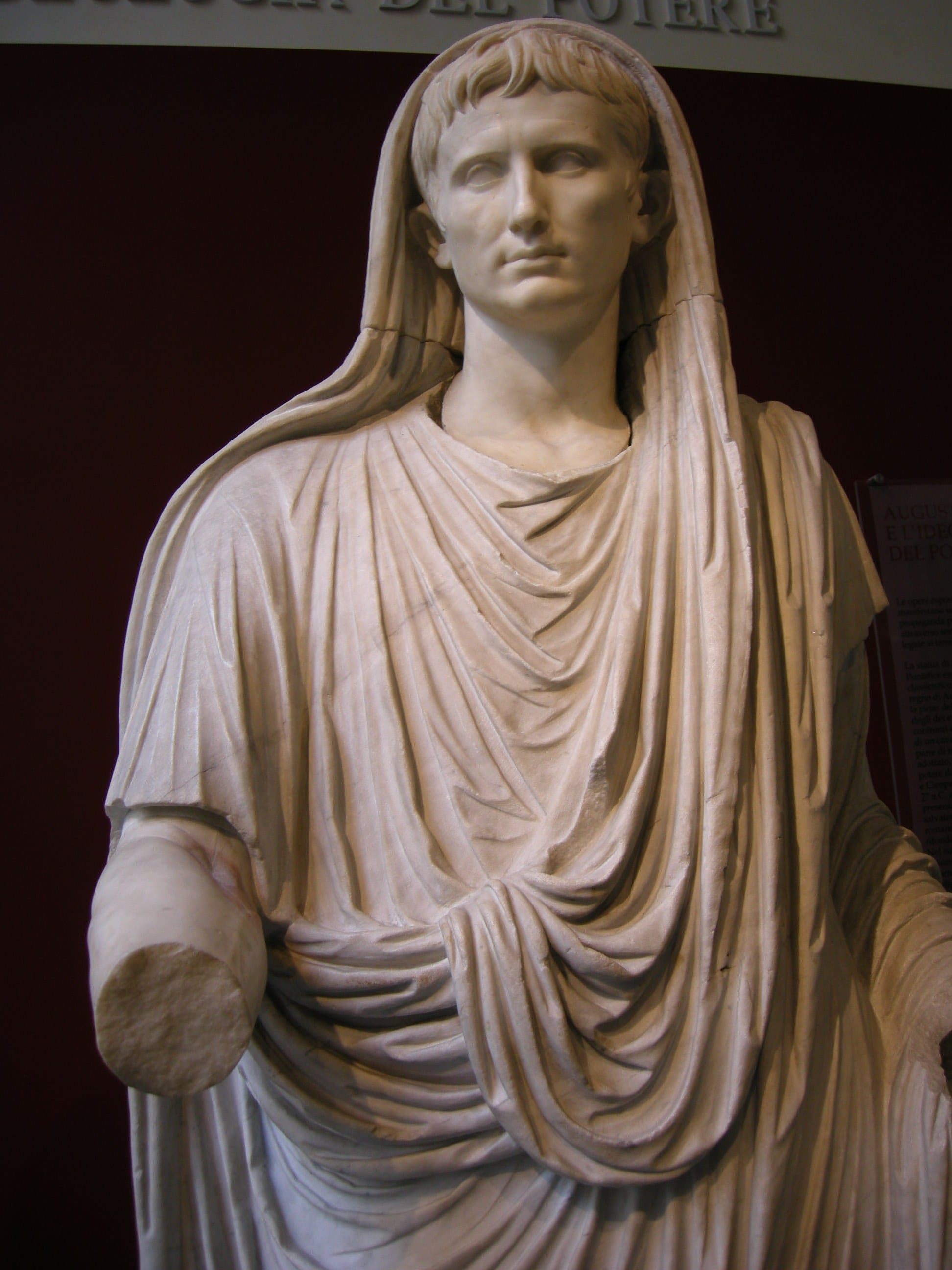 Emperor Augustus appearing shaved and well groomed