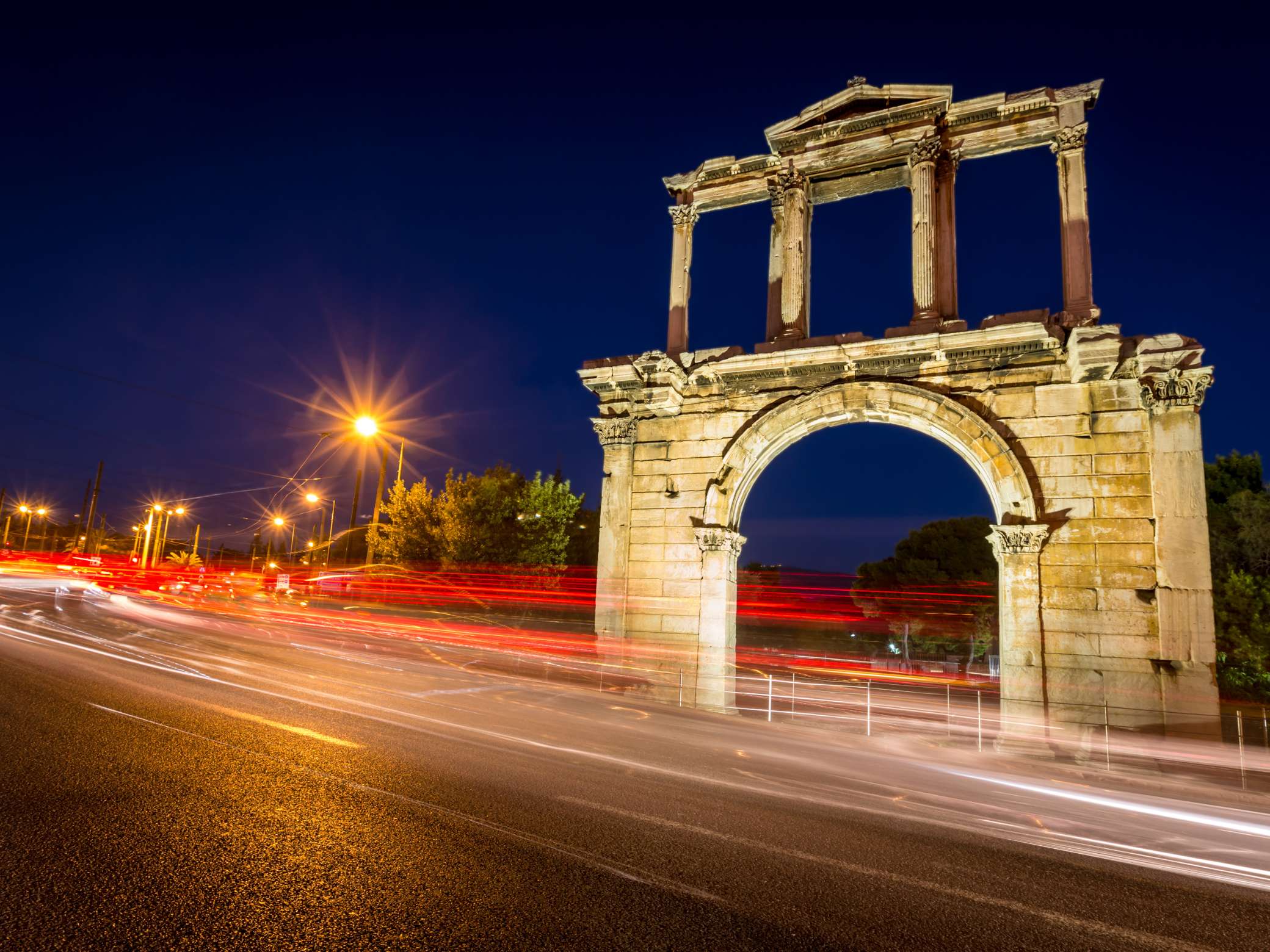 Athens Hadrian Arch Temple of Olympian Zeus