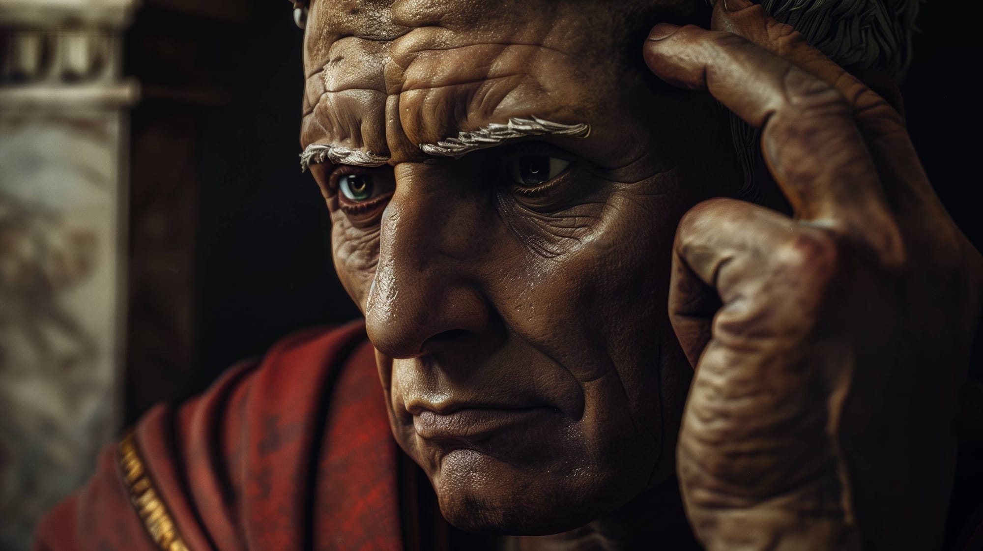 To establish his critical and strategic thinking, Julius Caesar undertook a rich education