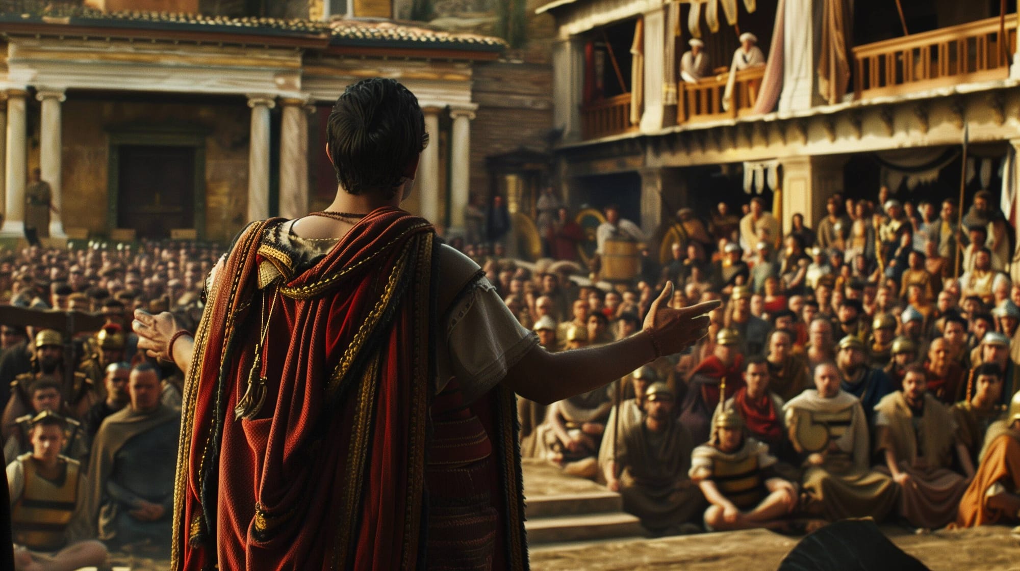 Pliny the Younger delivering one of his speeches