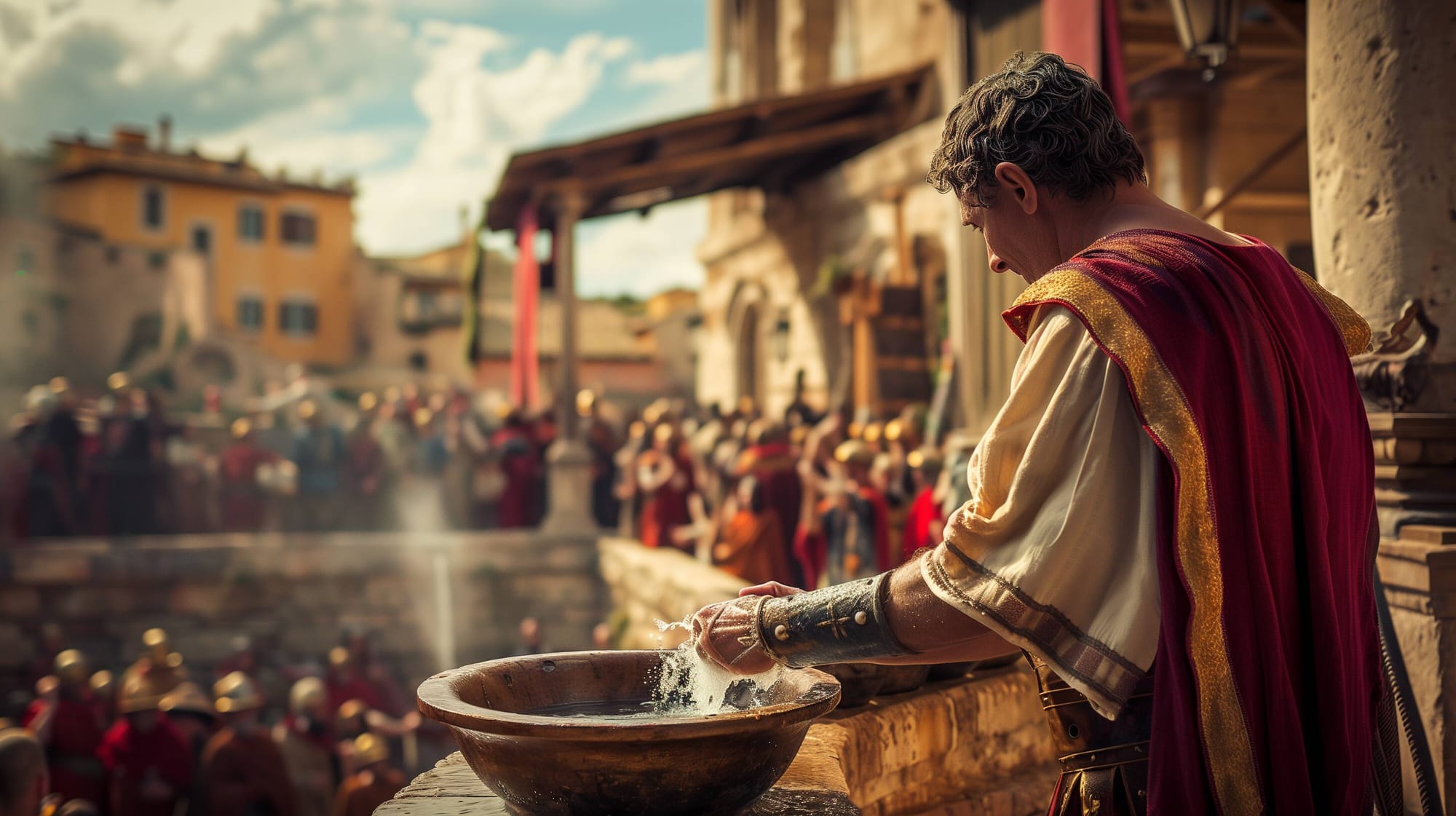 Pontius Pilate washing his hands has been one of the core scenes in Christian belief