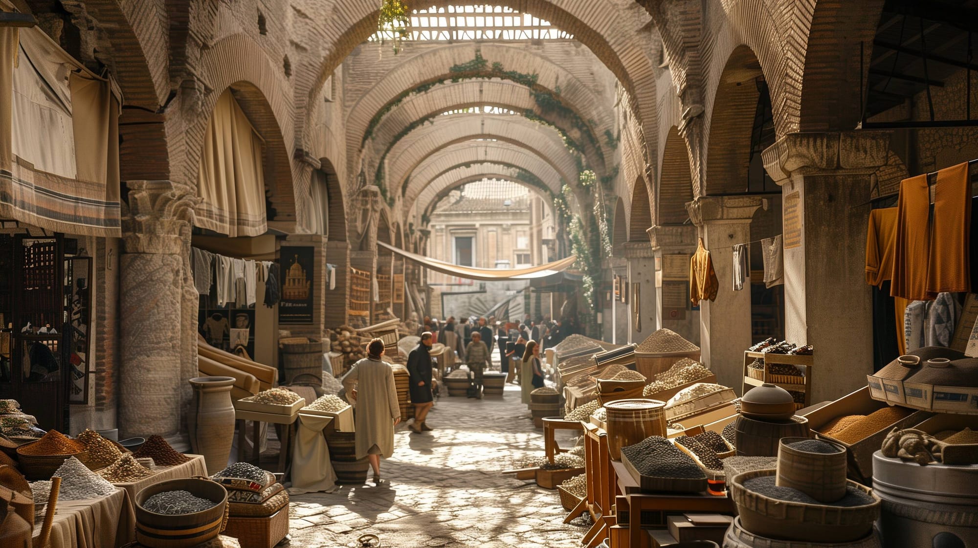 A visual representation of how a part of Trajan’s Market might have been during Roman times