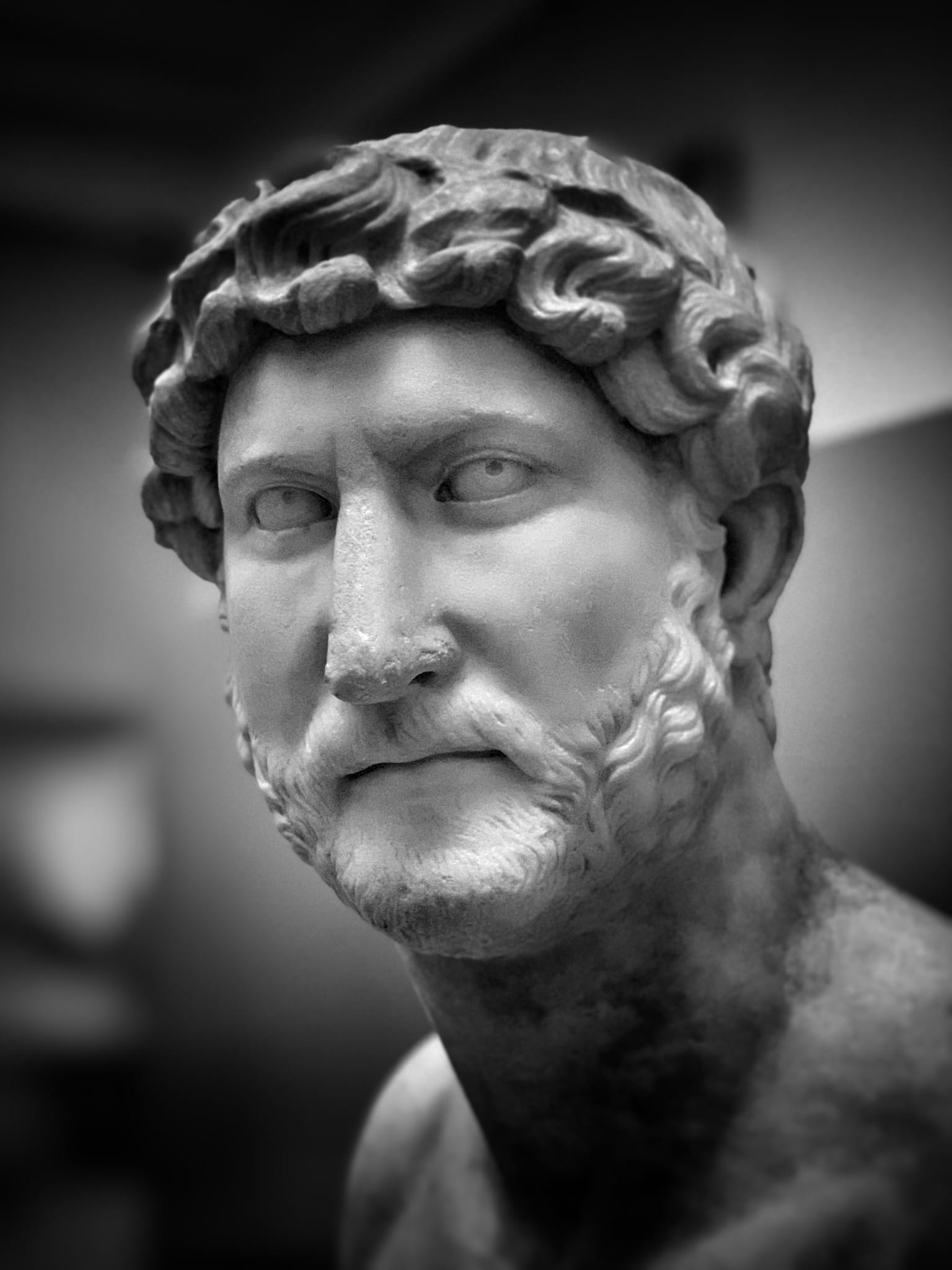 One of Roman Emperor Hadrian's many detailed busts