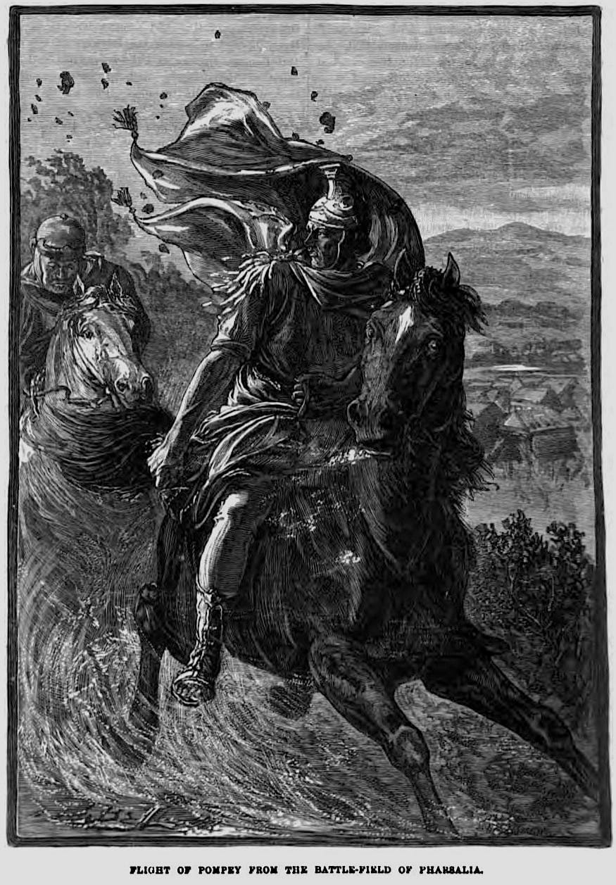 Flight of Pompey from the battlefield of Pharsalus