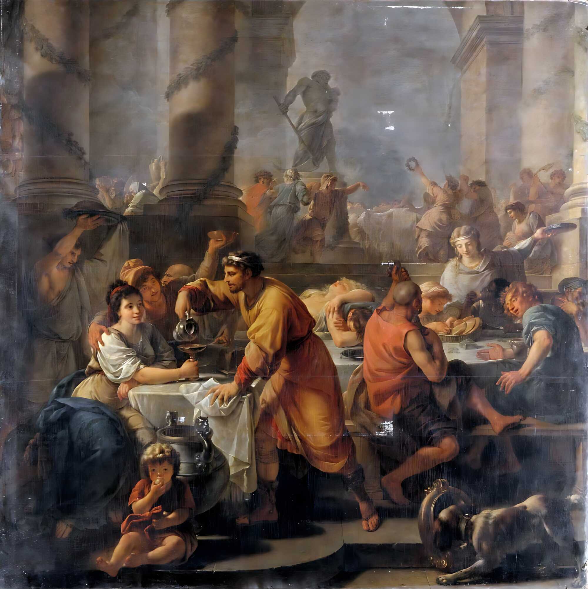 Antoine-François Callet’s painting of Saturnalia, from the Louvre
