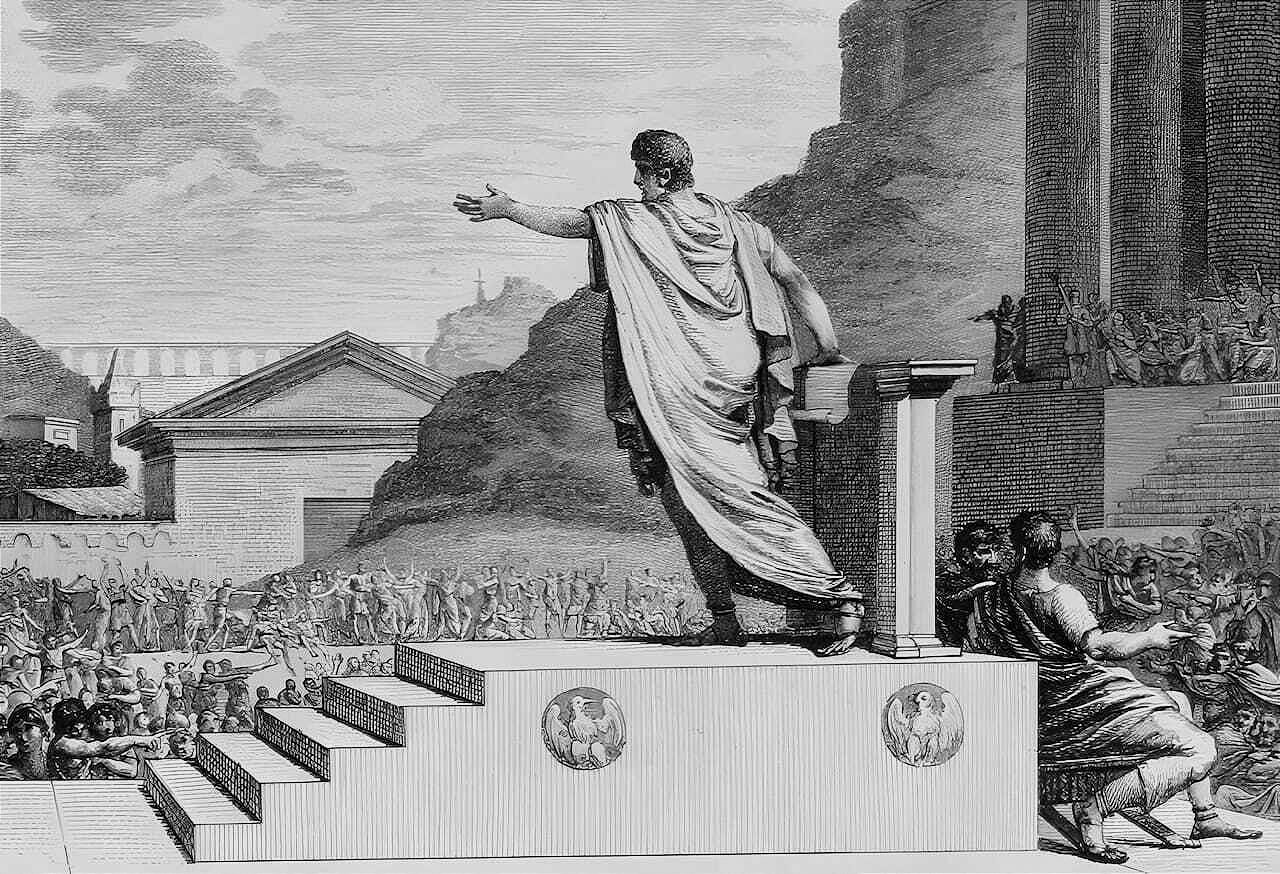 Gaius Gracchus Tribune of the People, gravure by Silvestre David Mirys