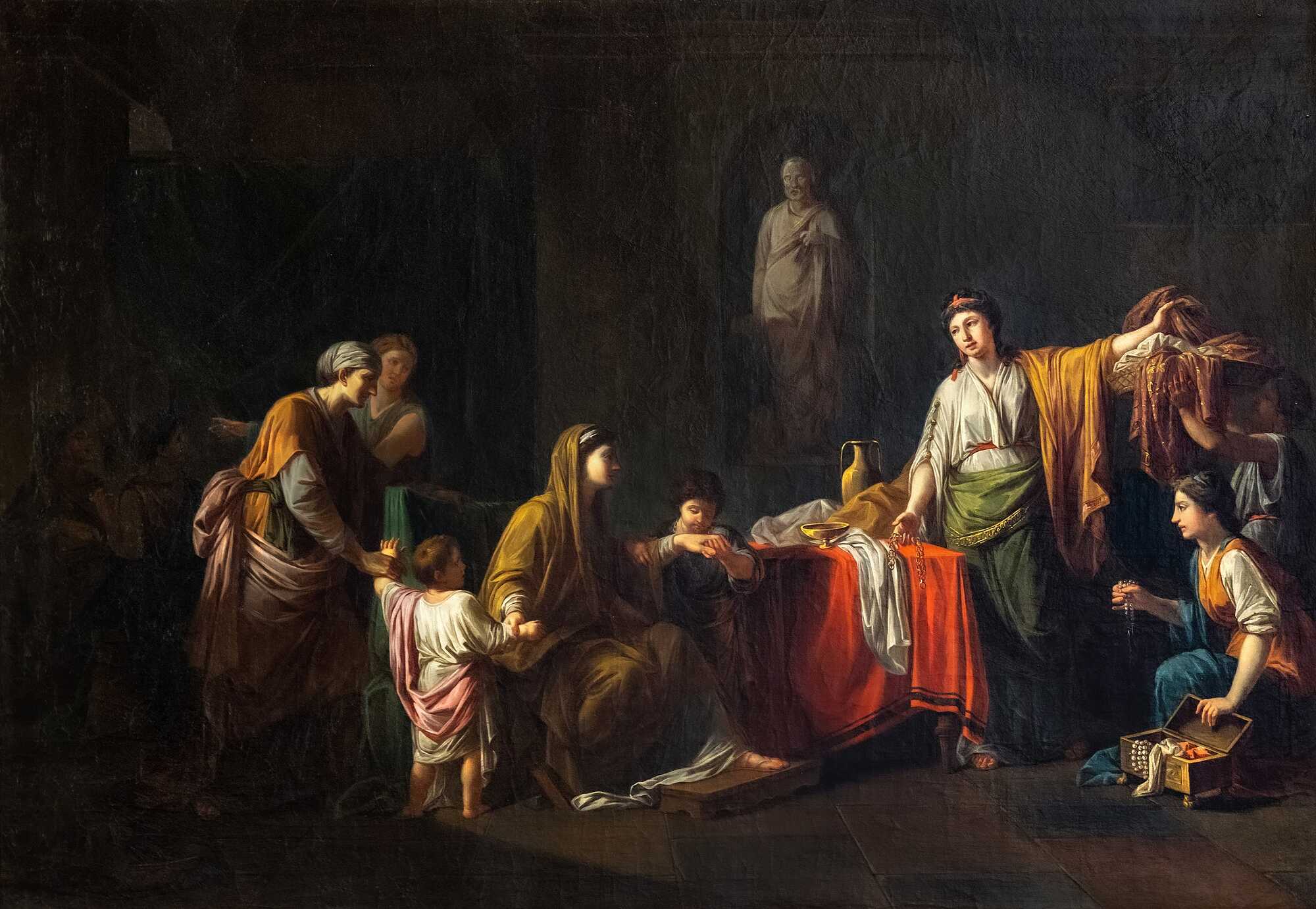 Jean-François Pierre Peyron’s depiction of Cornelia, Mother of the Gracchi