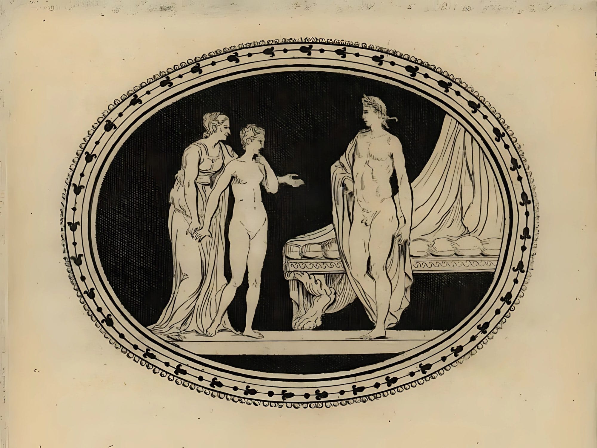 Servilia presents her daughter Junia Tertia to Julius Caesar
