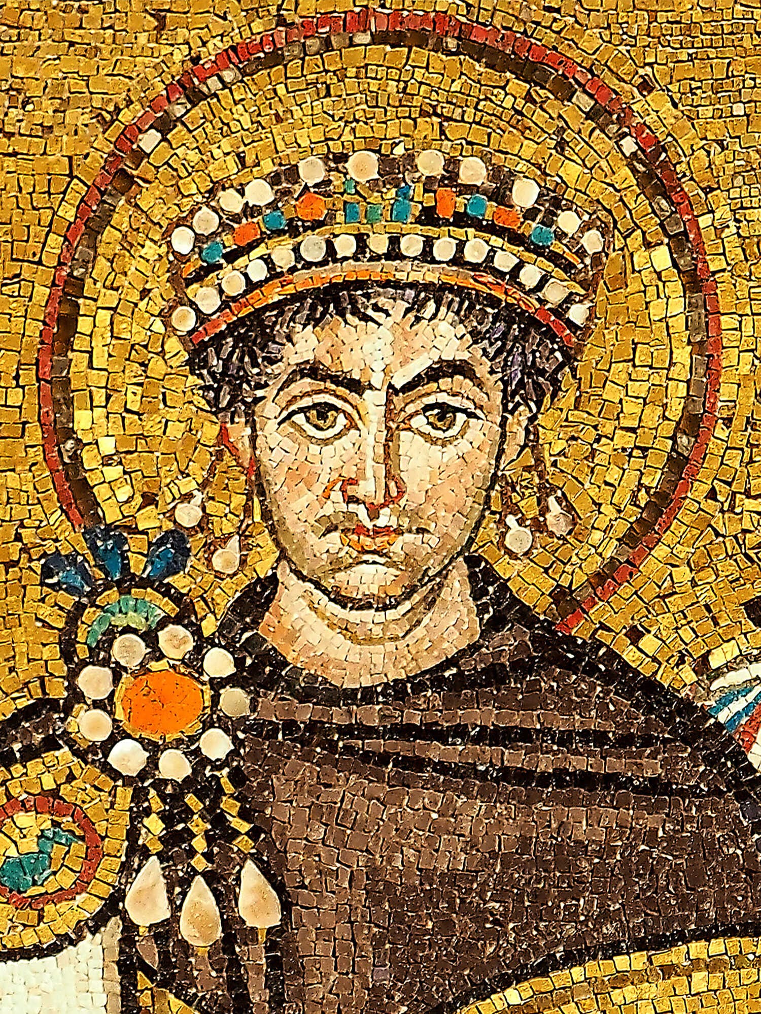 A Mosaic of Iustinianus I, or Emperor Justinian