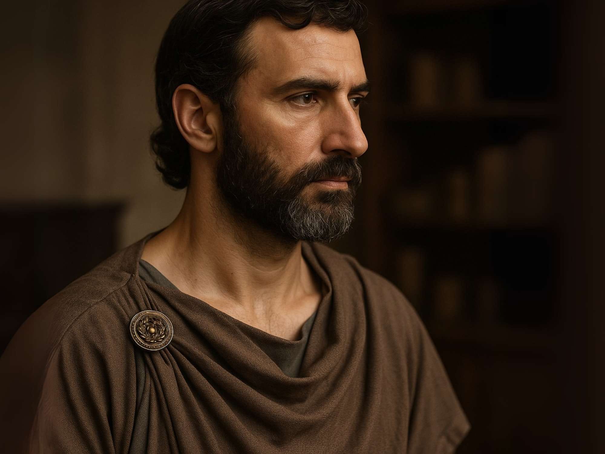 A possible representation of the Roman physician Aurelius Cornelius Celsus, based on historical sources