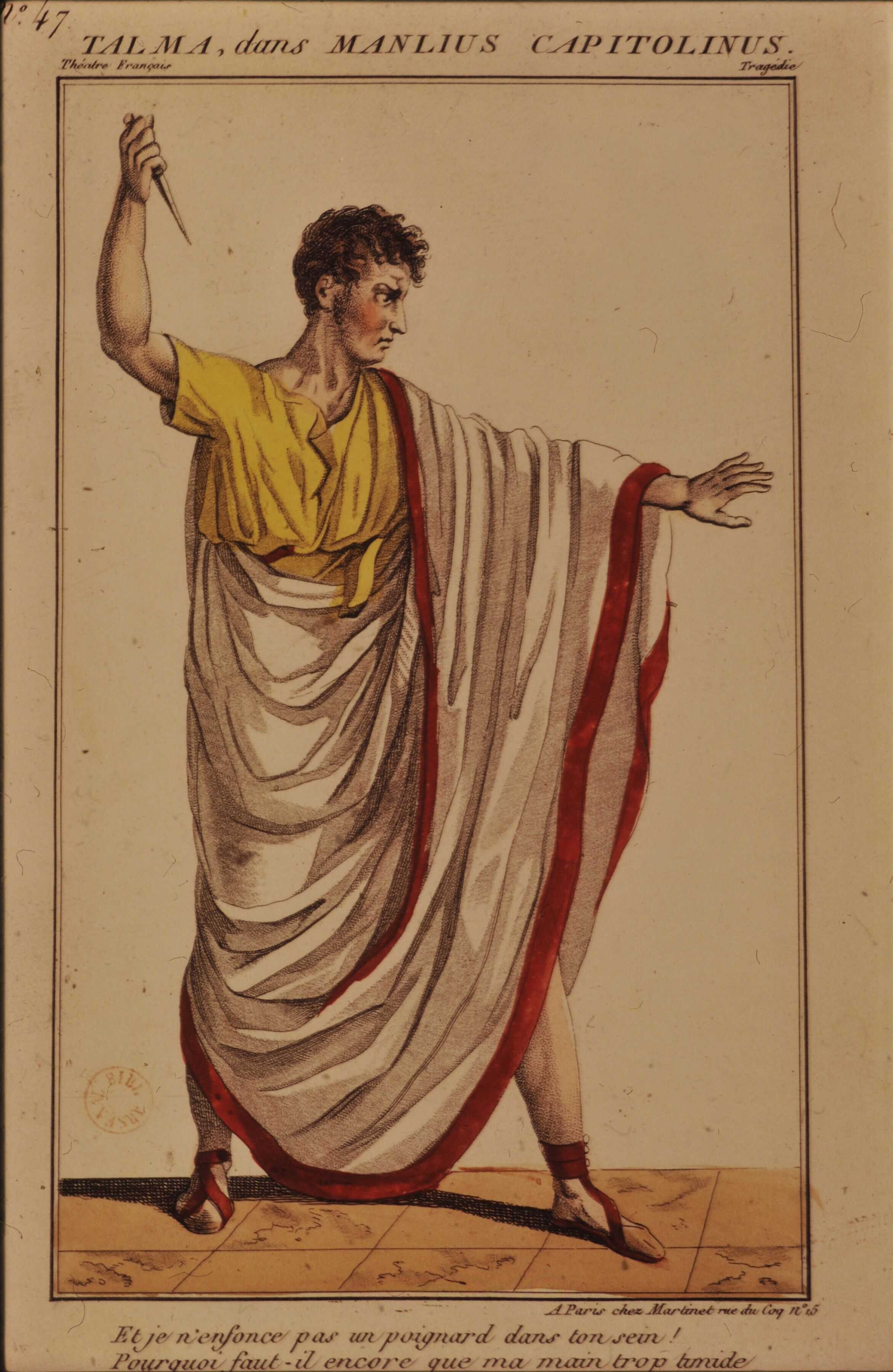 A sketch of Manlius Capitolinus, played in theatre by the famous French actor Francois Joseph Talma