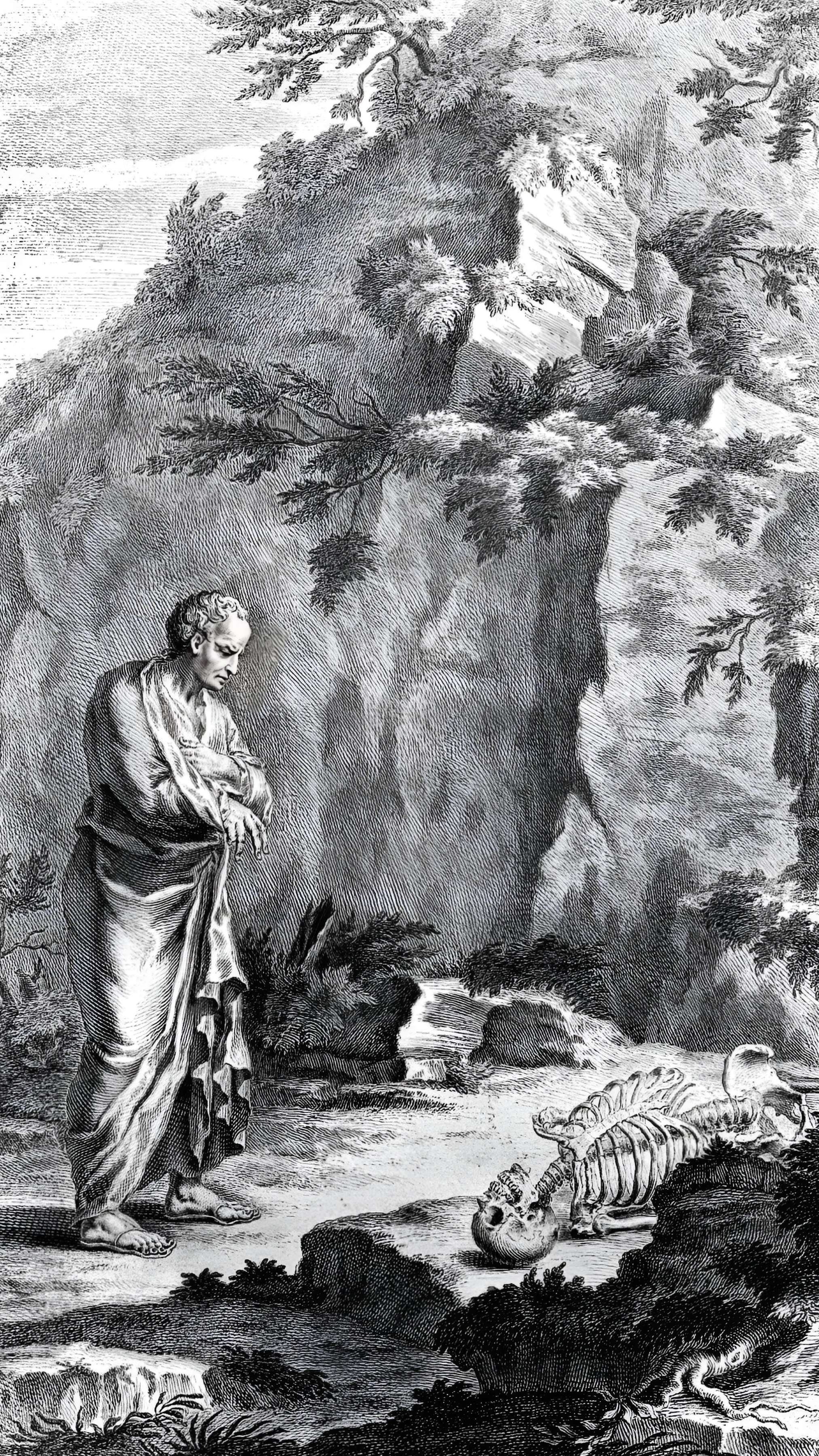 Galen finding a skeleton