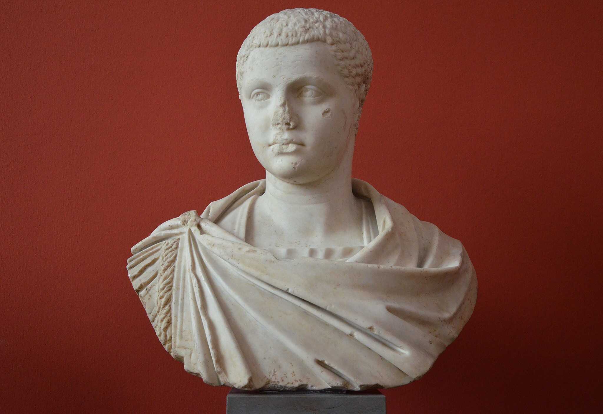 A bust portrait of teenage Roman Emperor Elagabalus