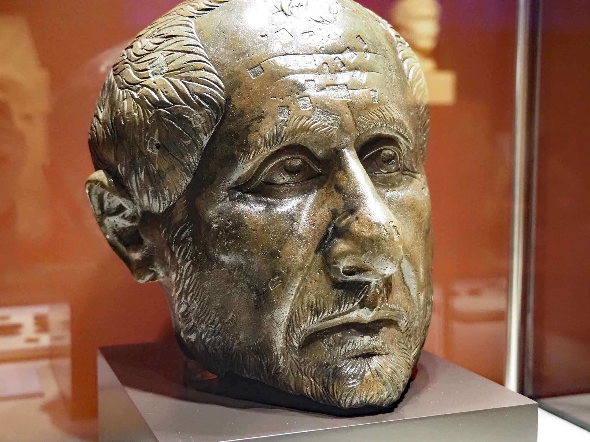 Bronze head of the Roman emperor Decius found in Sarmizegetusa (Hunedoara County, Romania)