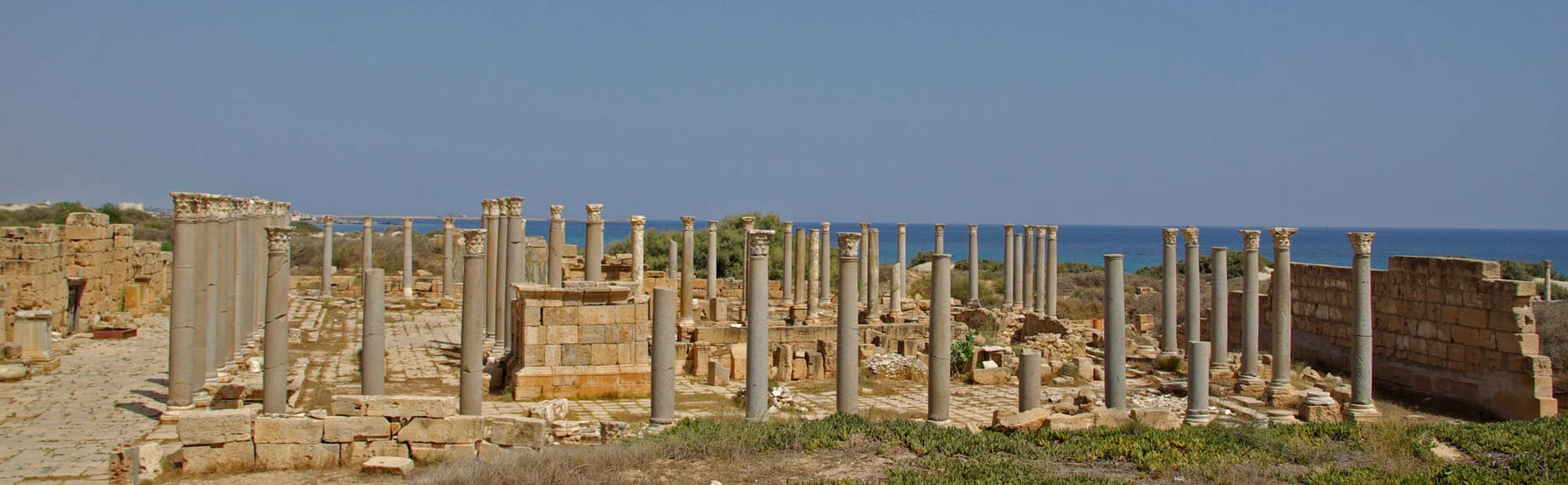Portico of the Roman theatre, Lepcis Magna, Libya
