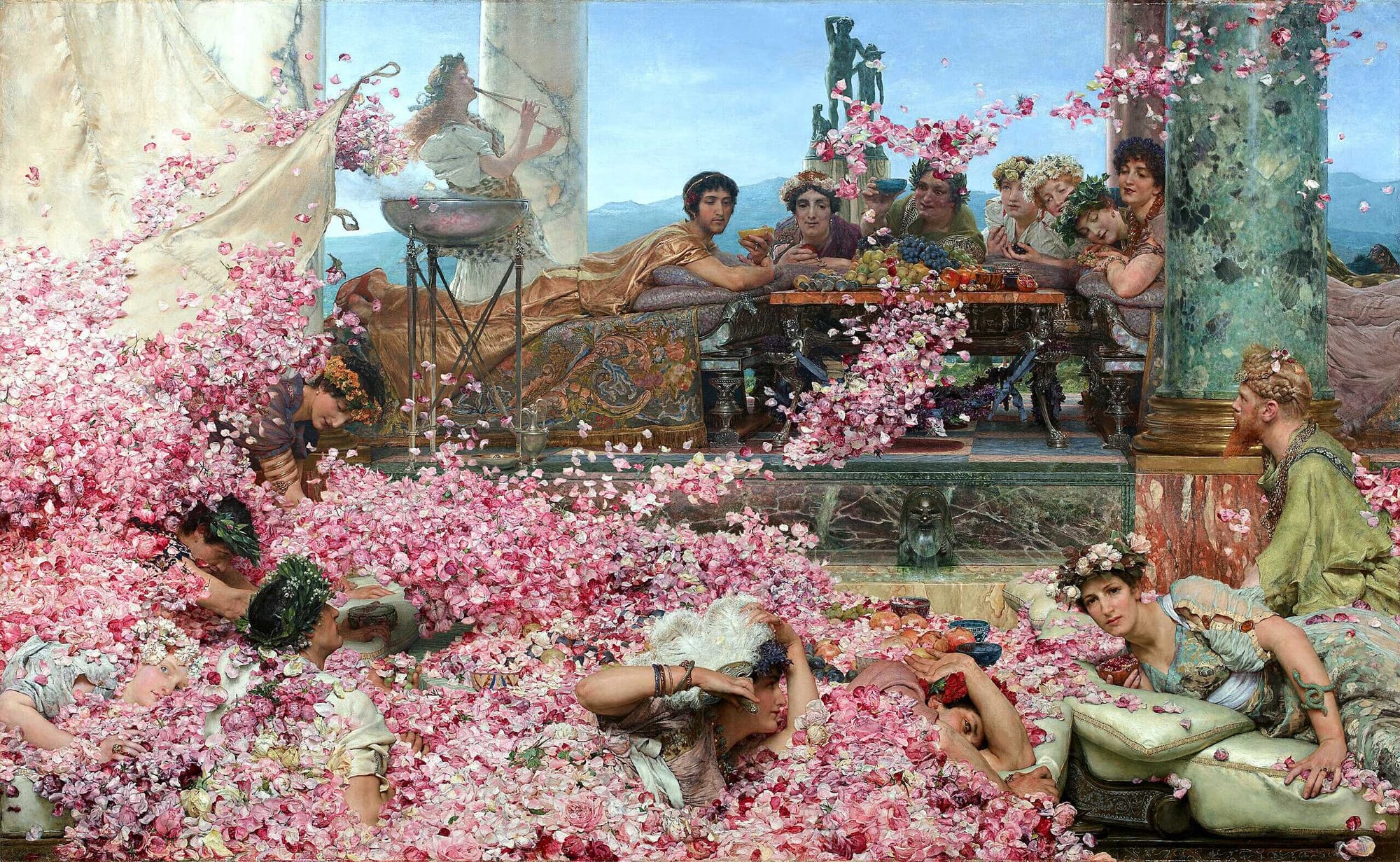 The famous painting from Lawrence Alma-Tadema, The Roses of Heliogabalus