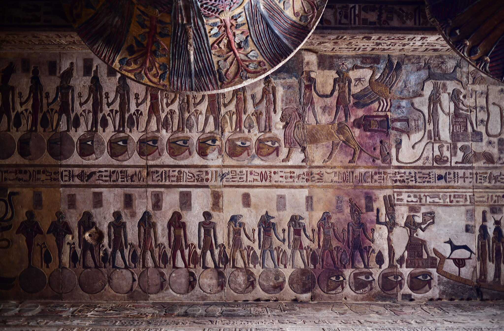 The painted ceilings of Esna’s temple, recently restored, reveal vivid ancient colors once hidden by grime, much of the structure was rededicated under Emperor Decius, one of the final temples built before Egypt’s Christian era