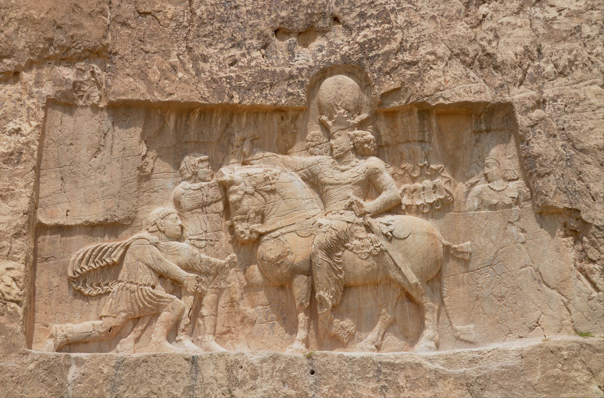The triumph of Shapur I over the Roman emperors Valerian and Philip the Arab