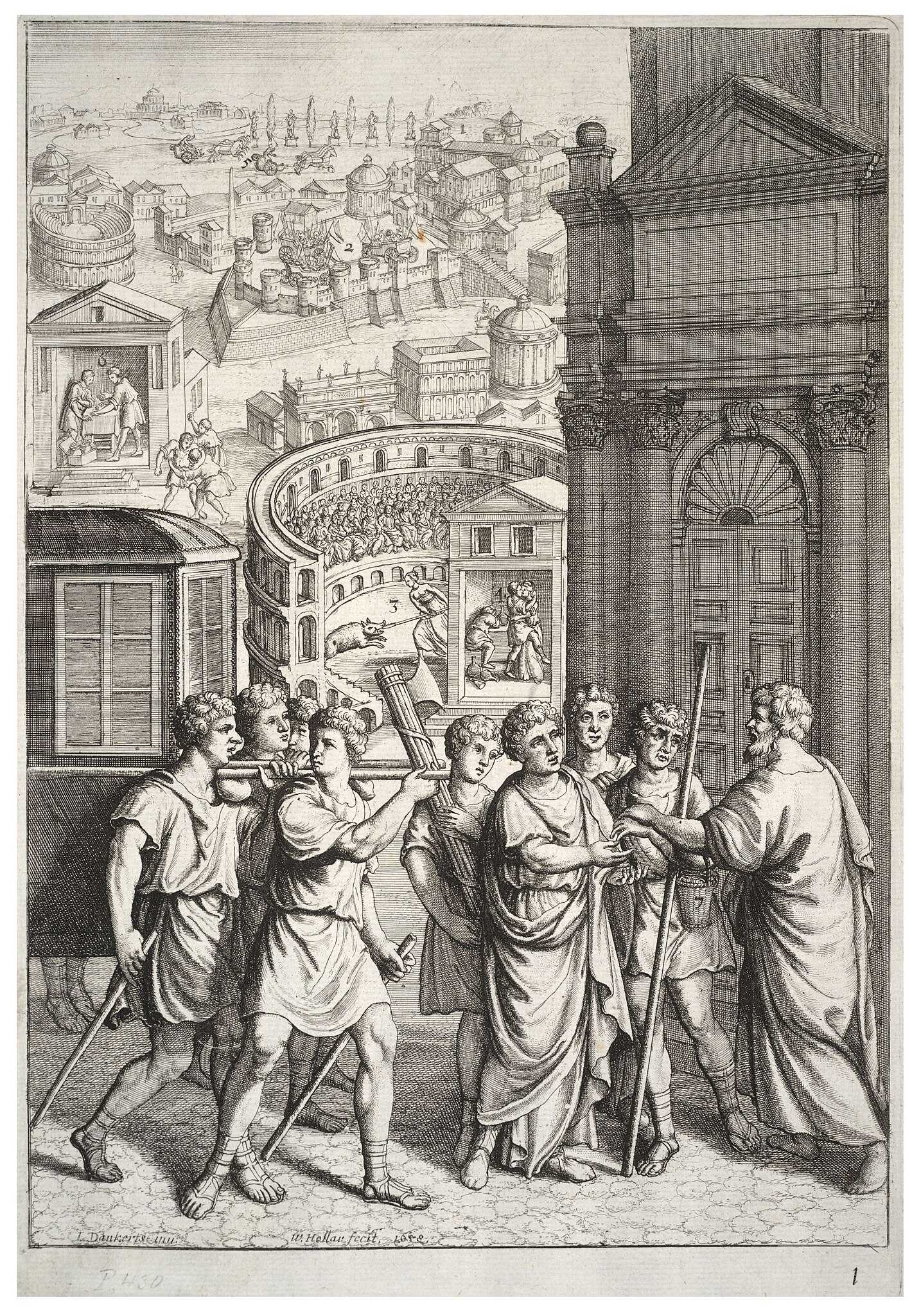 An illustration by Wenceslas Hollar based on Juvenal’s works, on Rome's depravity
