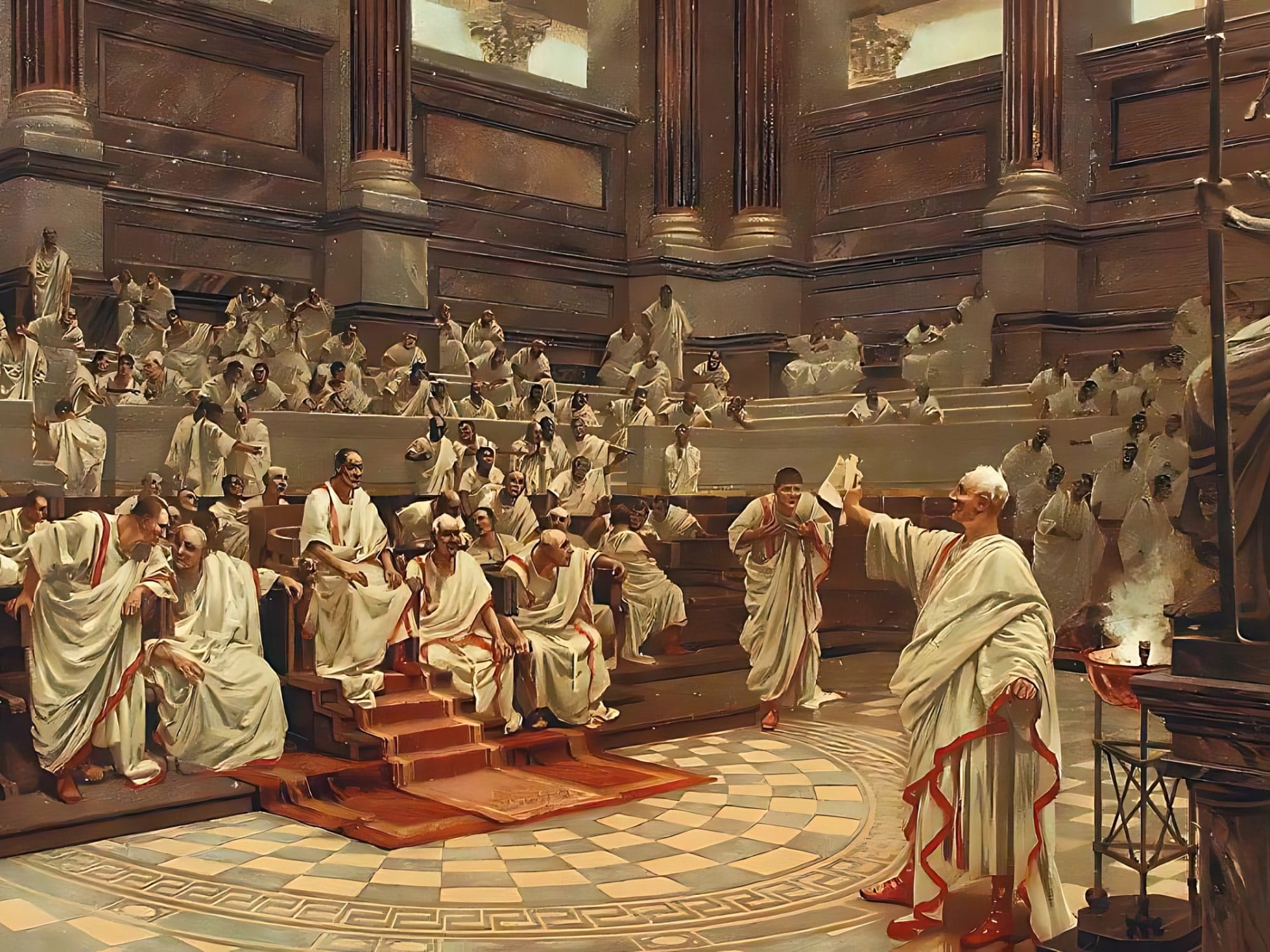 Cicero denouncing Catiline, by Hans Werner Schmidt