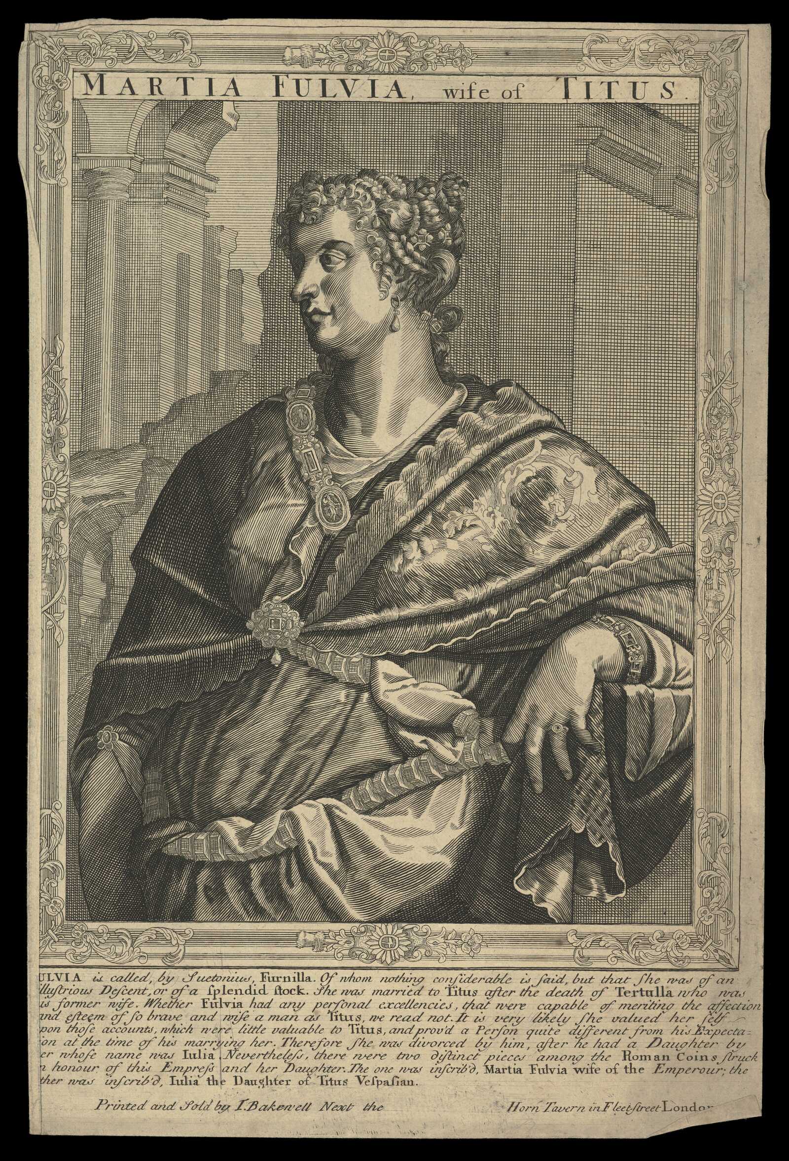Martia Fulvia (Marcia Furnilla), wife of Emperor Titus