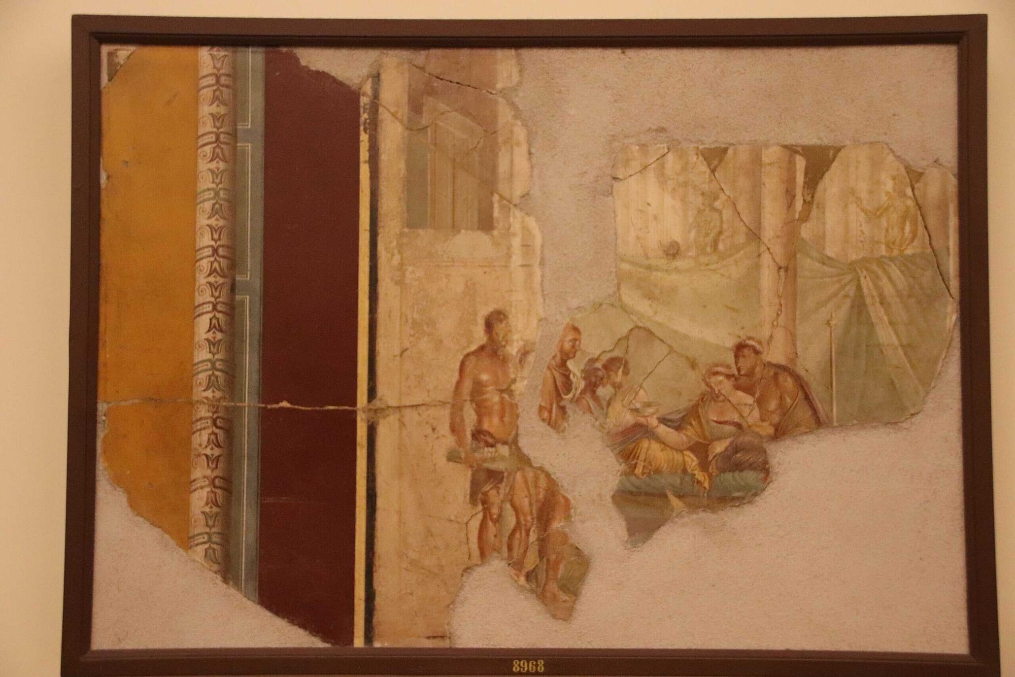 Roman Fresco probably depicting Cleopatra VII of Egypt consuming poison, from the House of Emperor Joseph II, Pompeii