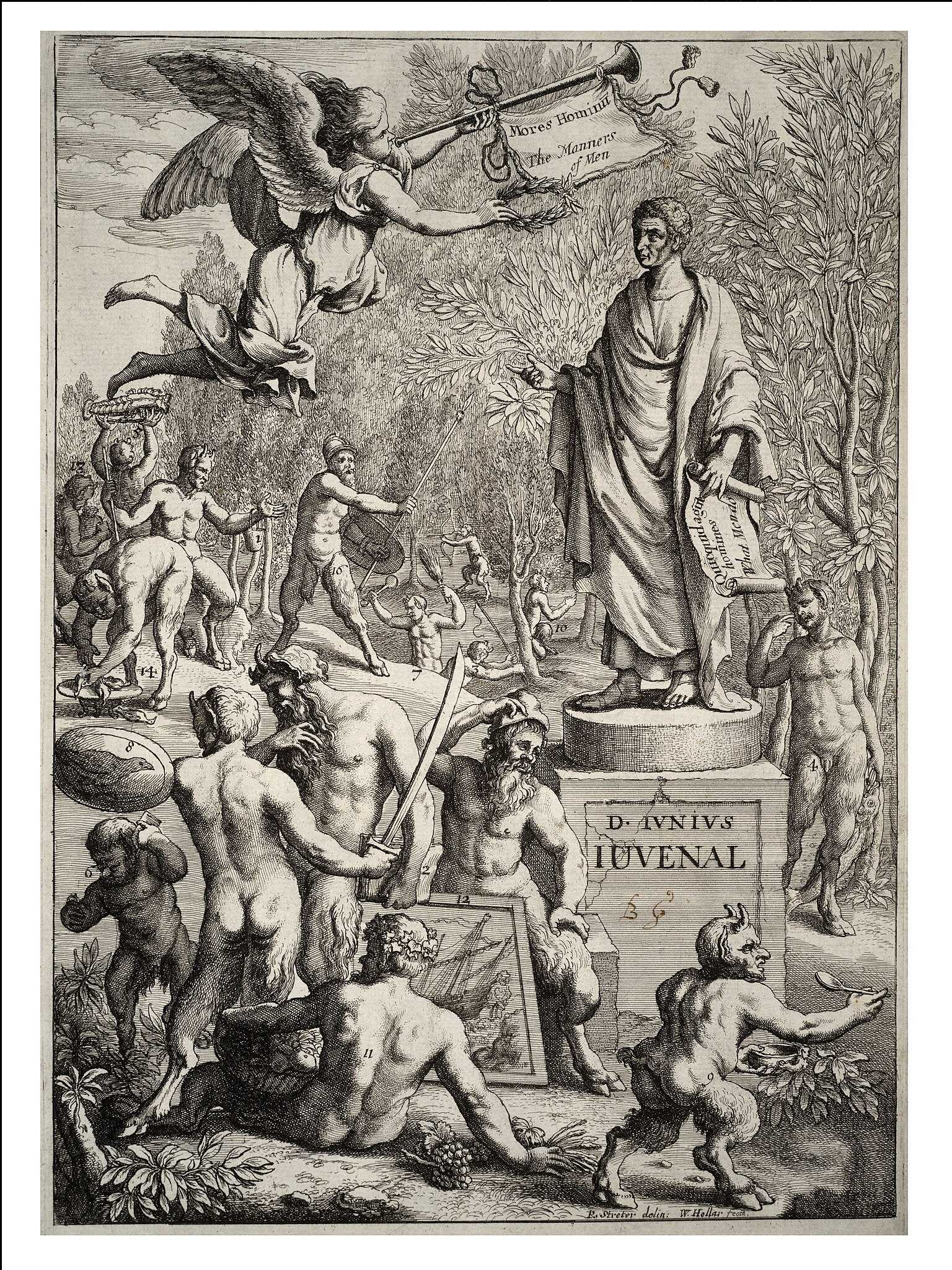 The cover illustration by Wenceslas Hollar of Juvenal’s works