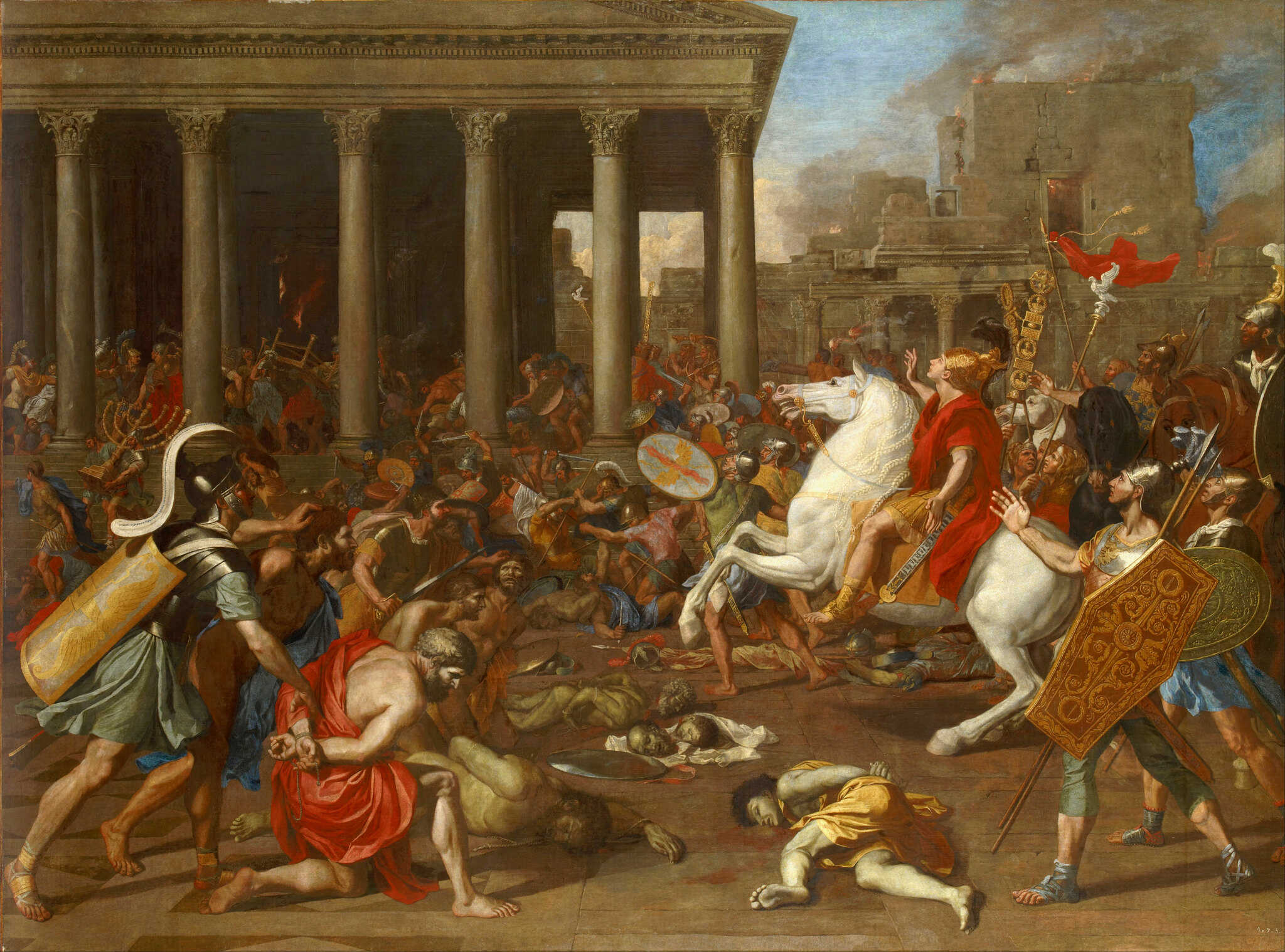 The destruction of the Temple of Jerusalem by Emperor Titus