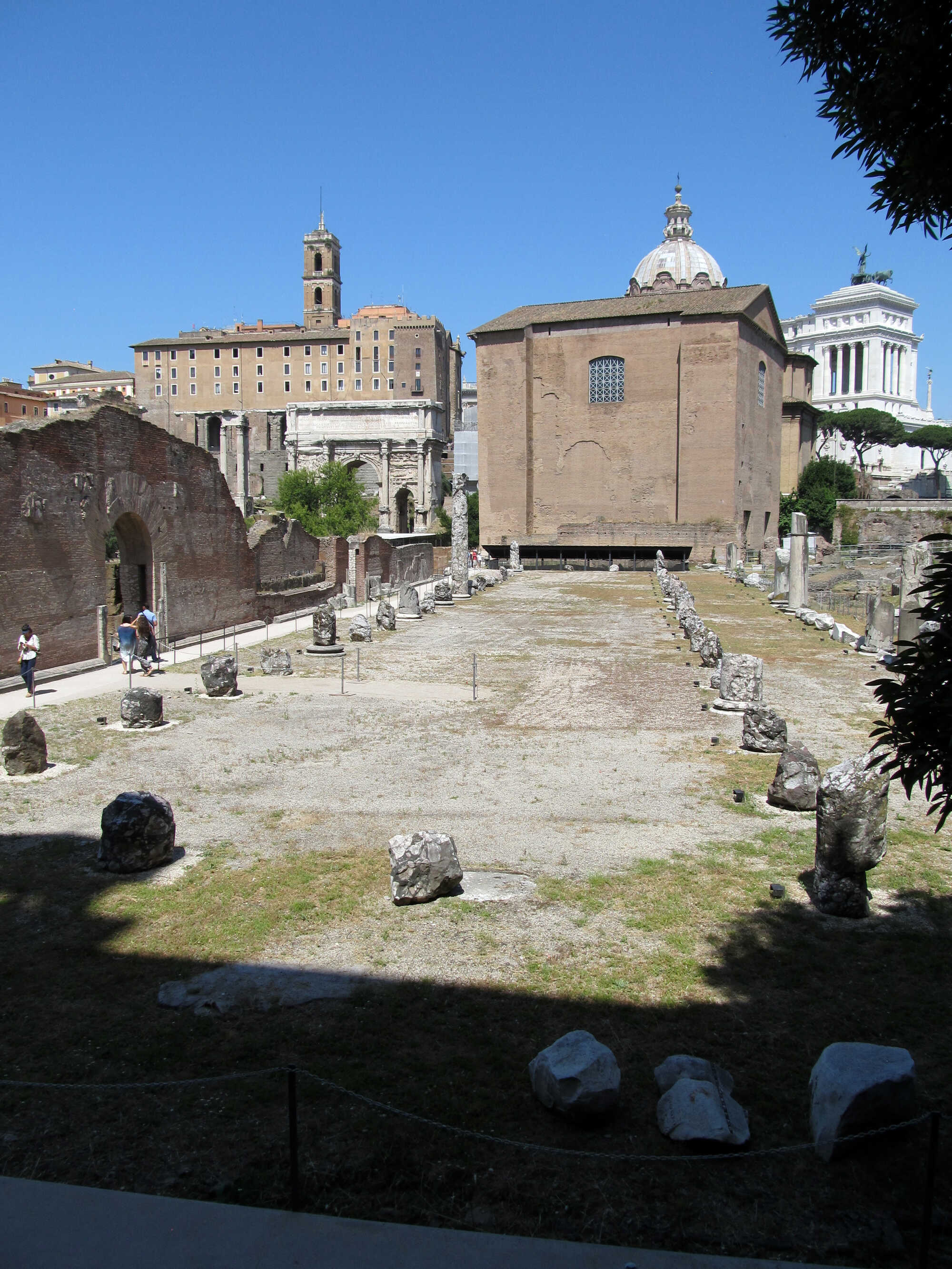The Curia Julia was the home of the Roman Senate. Its construction was begun during the reign of Julius Caesar in 44 BC but interrupted after his assassination. It was completed in 29 BC under the reign of his successor, Augustus.
