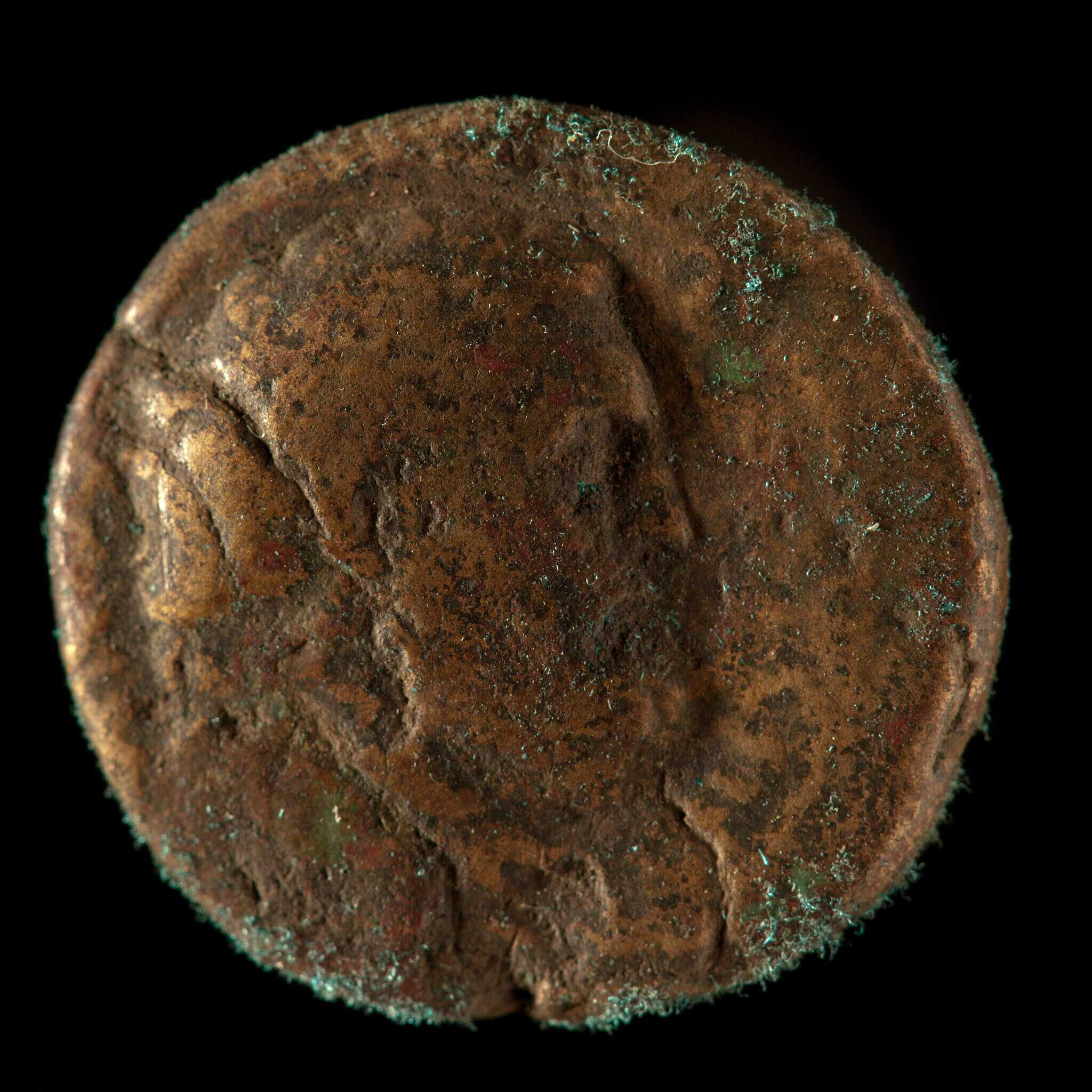 A Roman coin depicting Sextus Julius Frontinus, found in Smyrna, Ionia