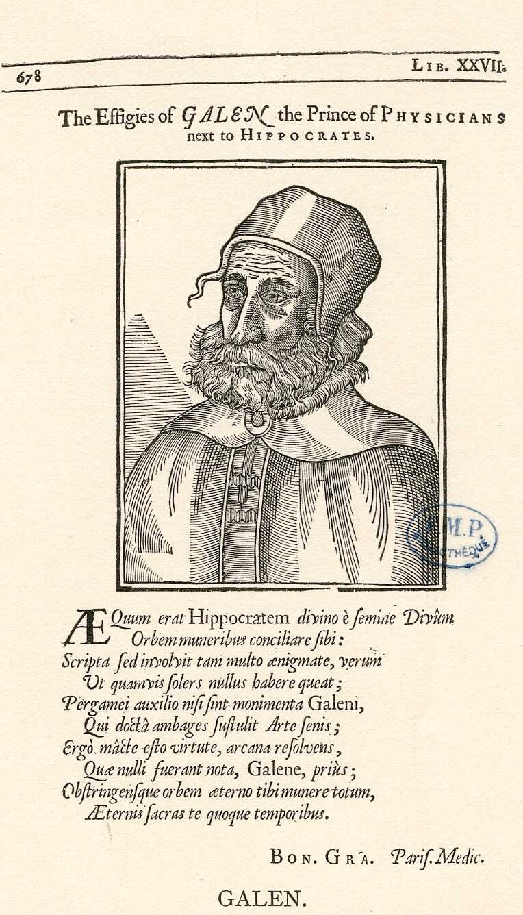 A gravure of Galen
