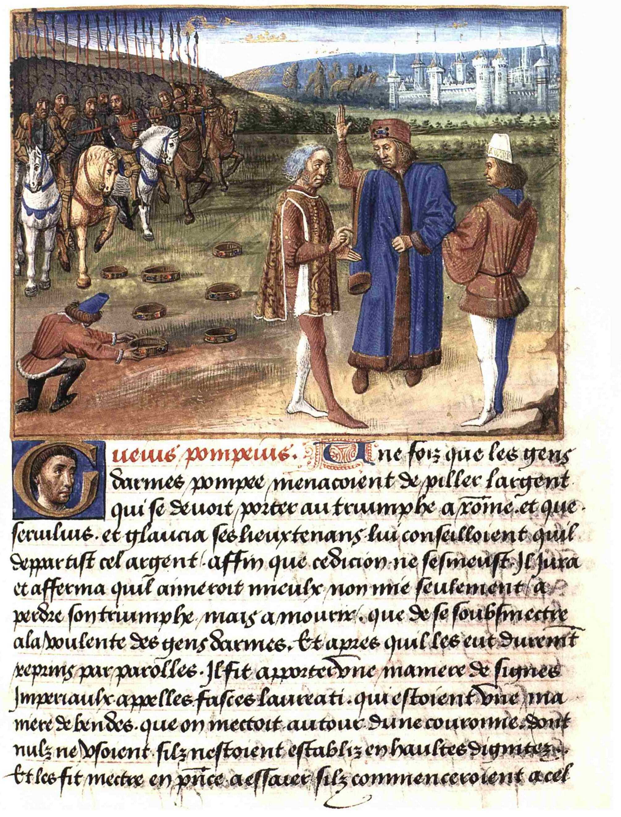 A page of the French translation of Frontinus’s Strategemata by Jean de Rouvroy