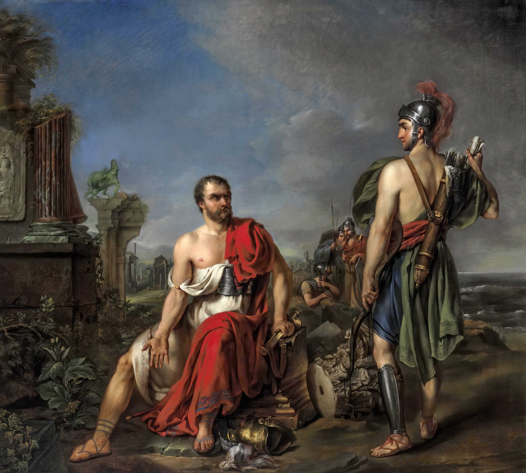 A painting by Joseph Kremer, depicting exiled Gaius Marius sitting among the ruins of Carthage