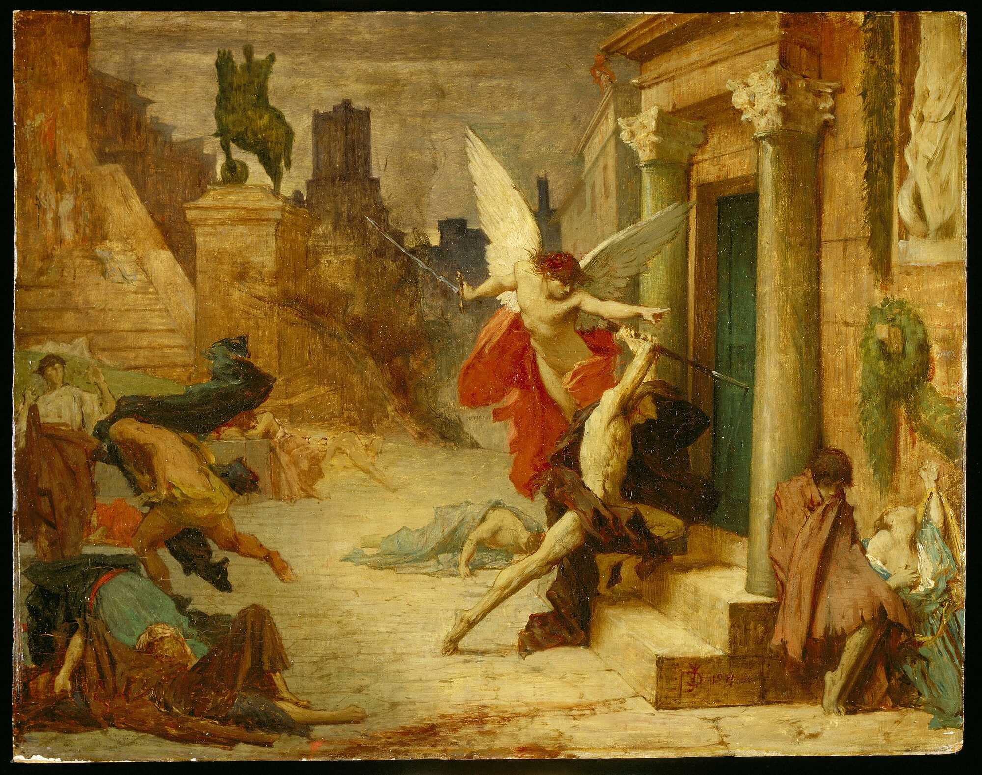A painting by Jules-Élie Delaunay, depicting the Plague in Rome