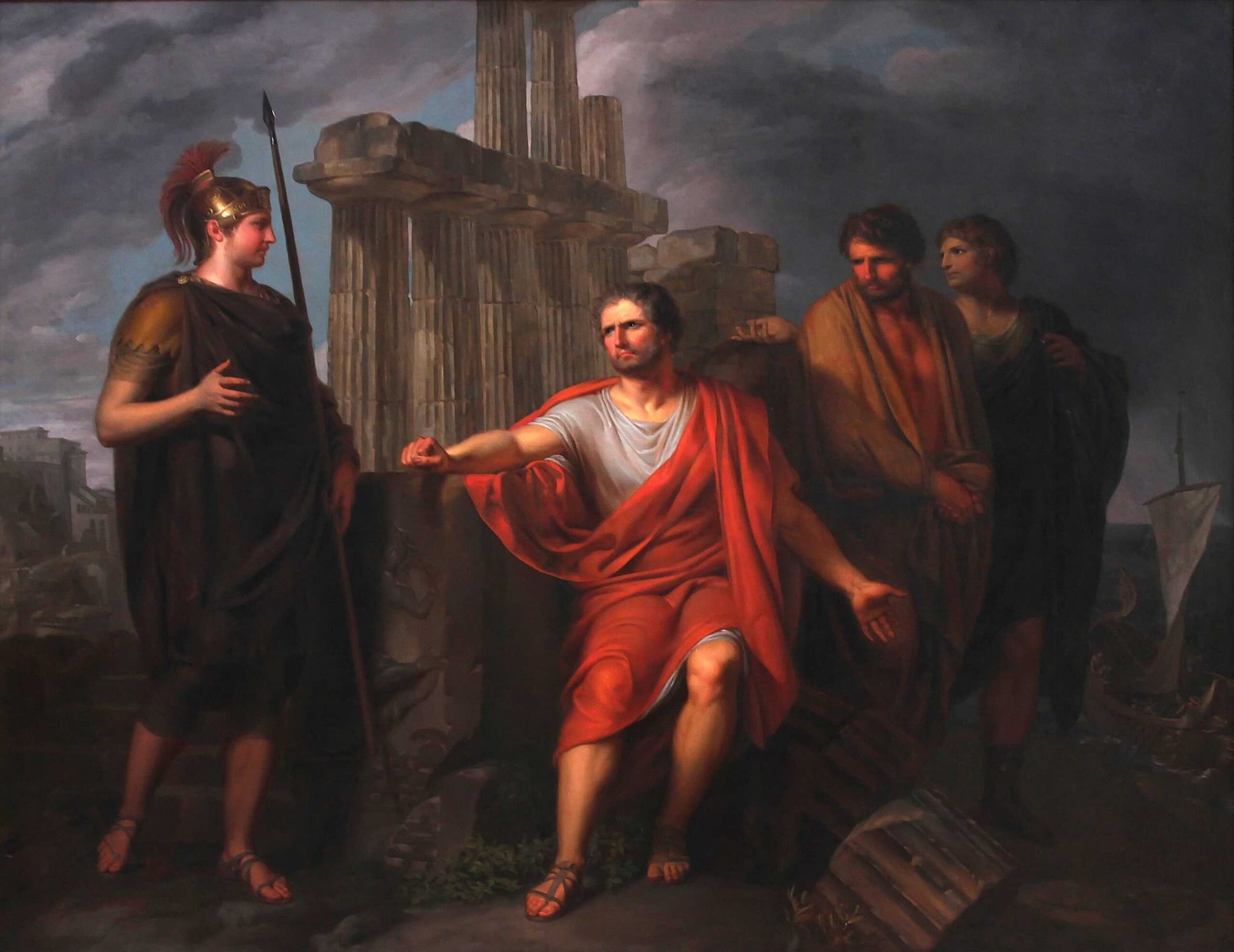 A painting by Pierre-Joseph François of Gaius Marius sitting on the ruins of Carthage