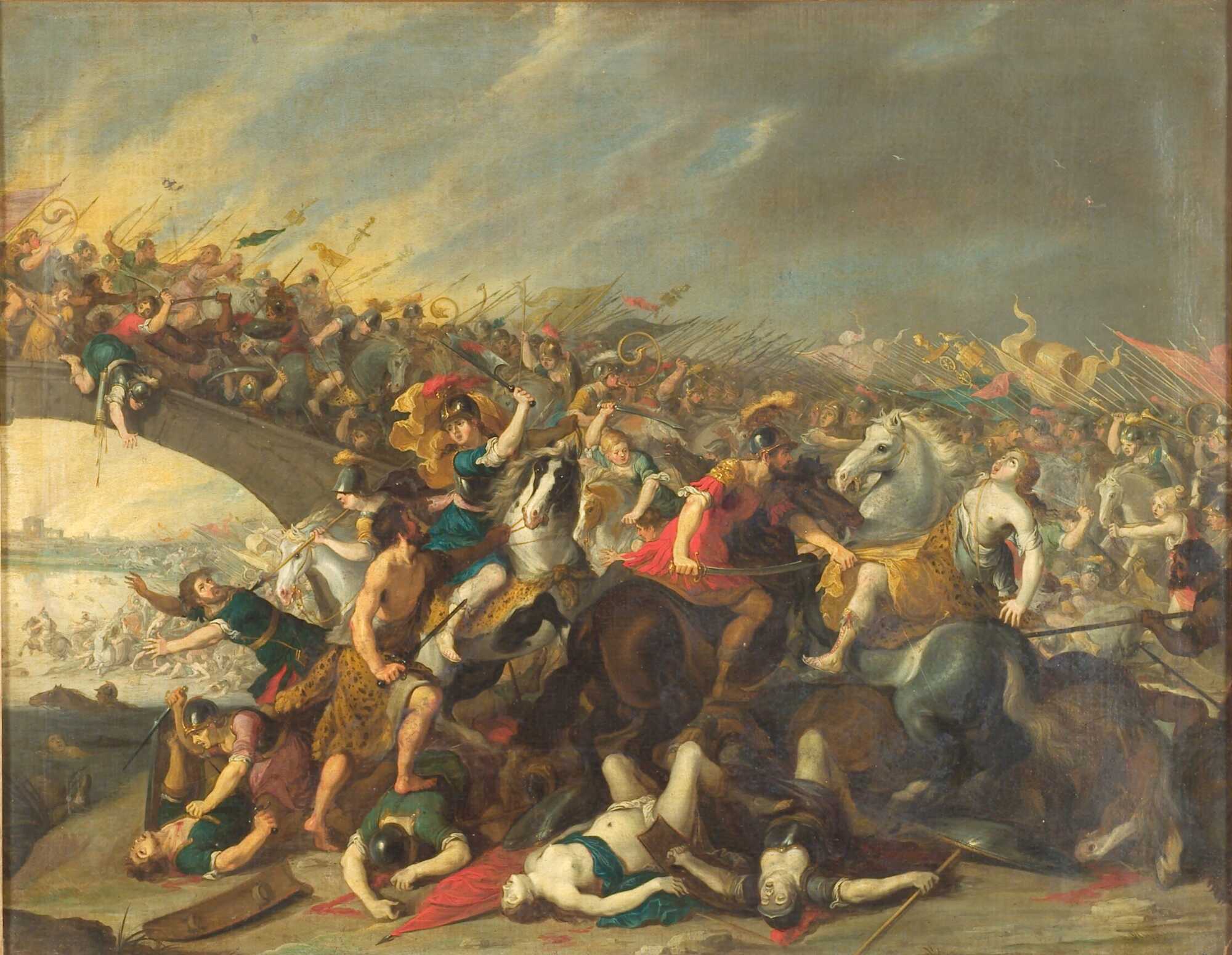Battle with Amazons, a painting by Hans Jordaens