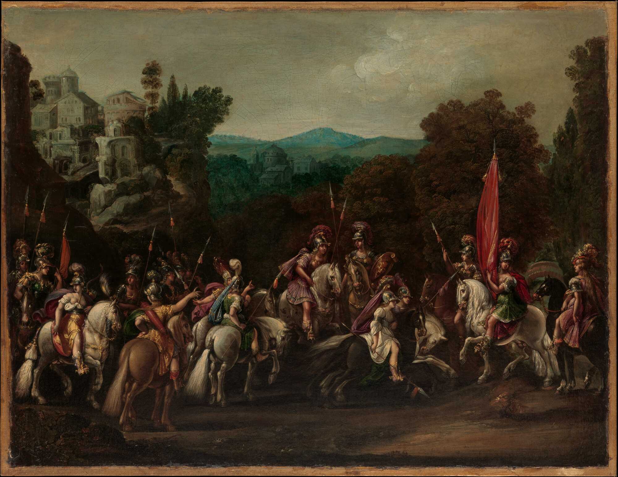 Departure of the Amazons, a painting by Claude Déruet