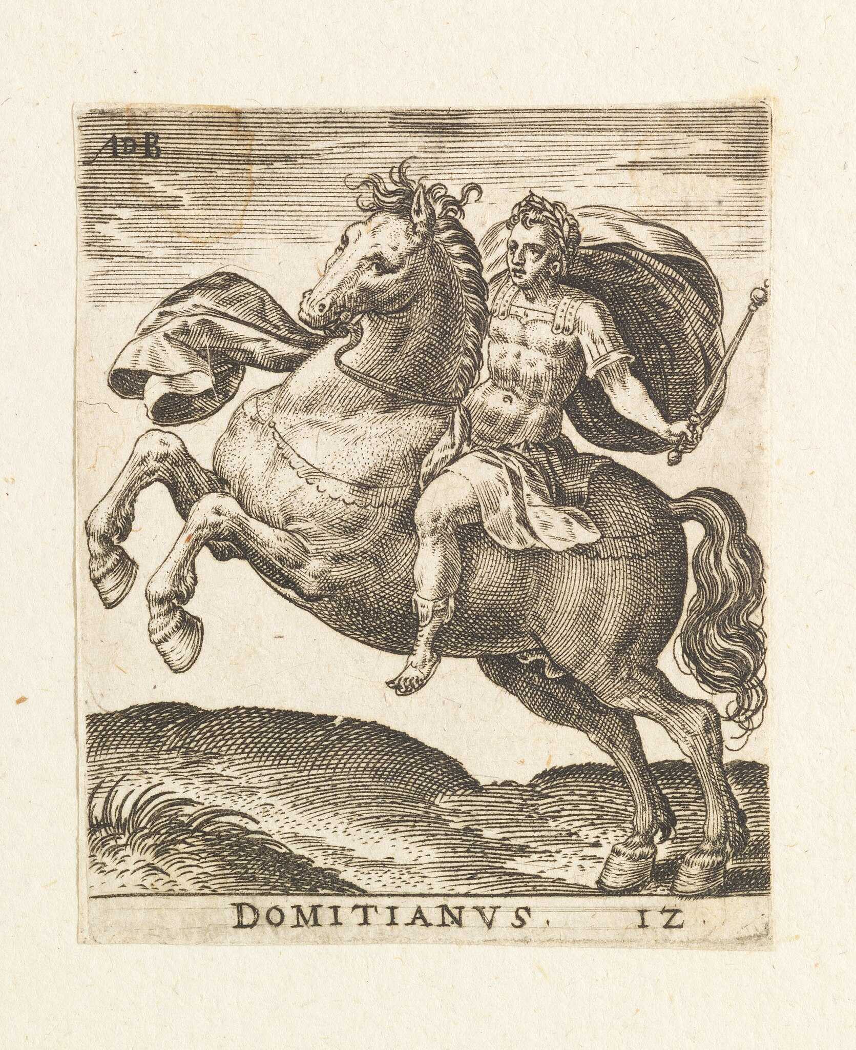 Emperor Domitian on Horseback, an engraving from Abraham de Bruyn