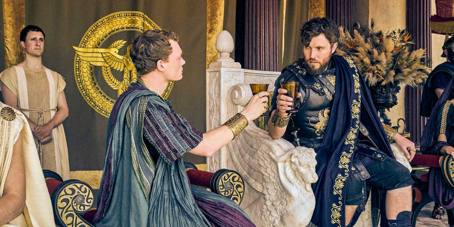 Emperor Titus and his brother Domitian, in the series Those About to Die